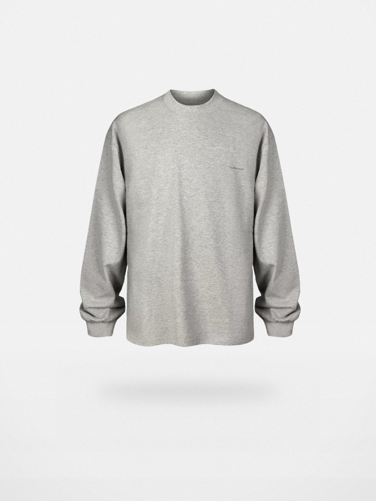 VLABMADE Boxy Cotton Long Sleeve T Shirt in Gray