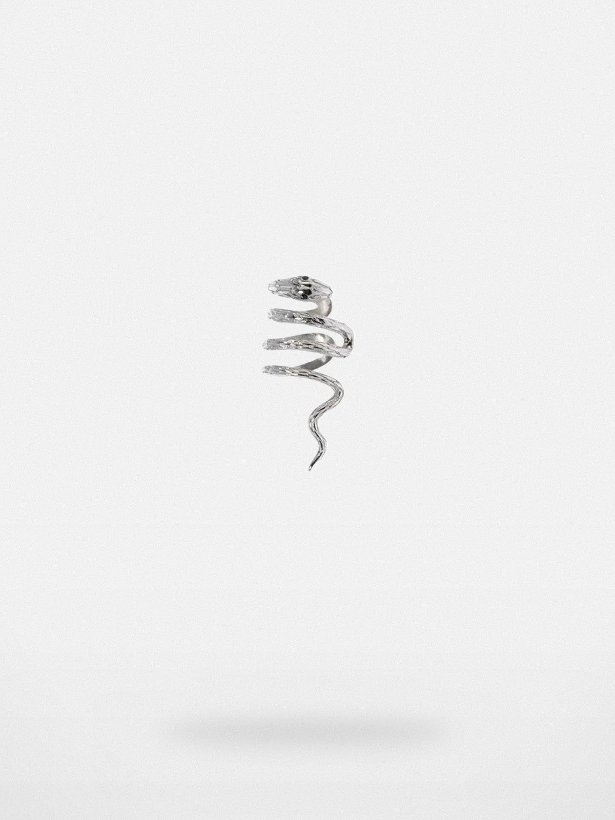 BLACKHEAD Snake Shape Ear Cuff in Silver