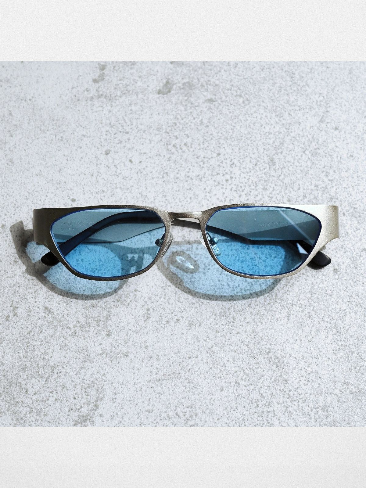 FUTURE UPDATE Stainless Steel Cyberpunk Sunglasses in Gray