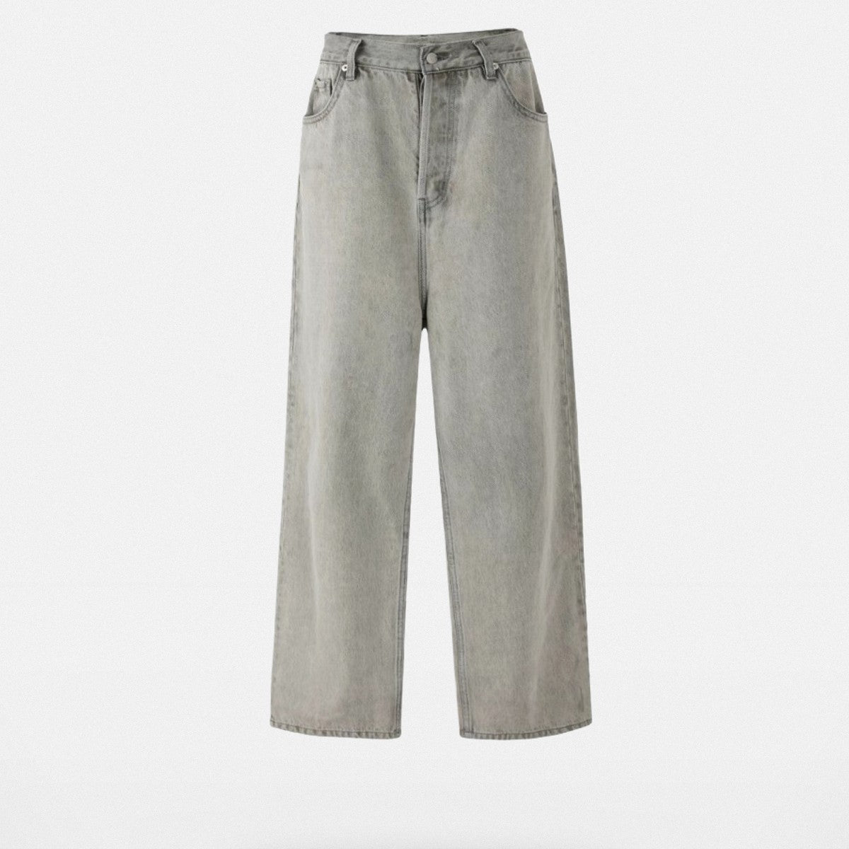 VLABMADE Washed High Rise Dad Jeans in Gray