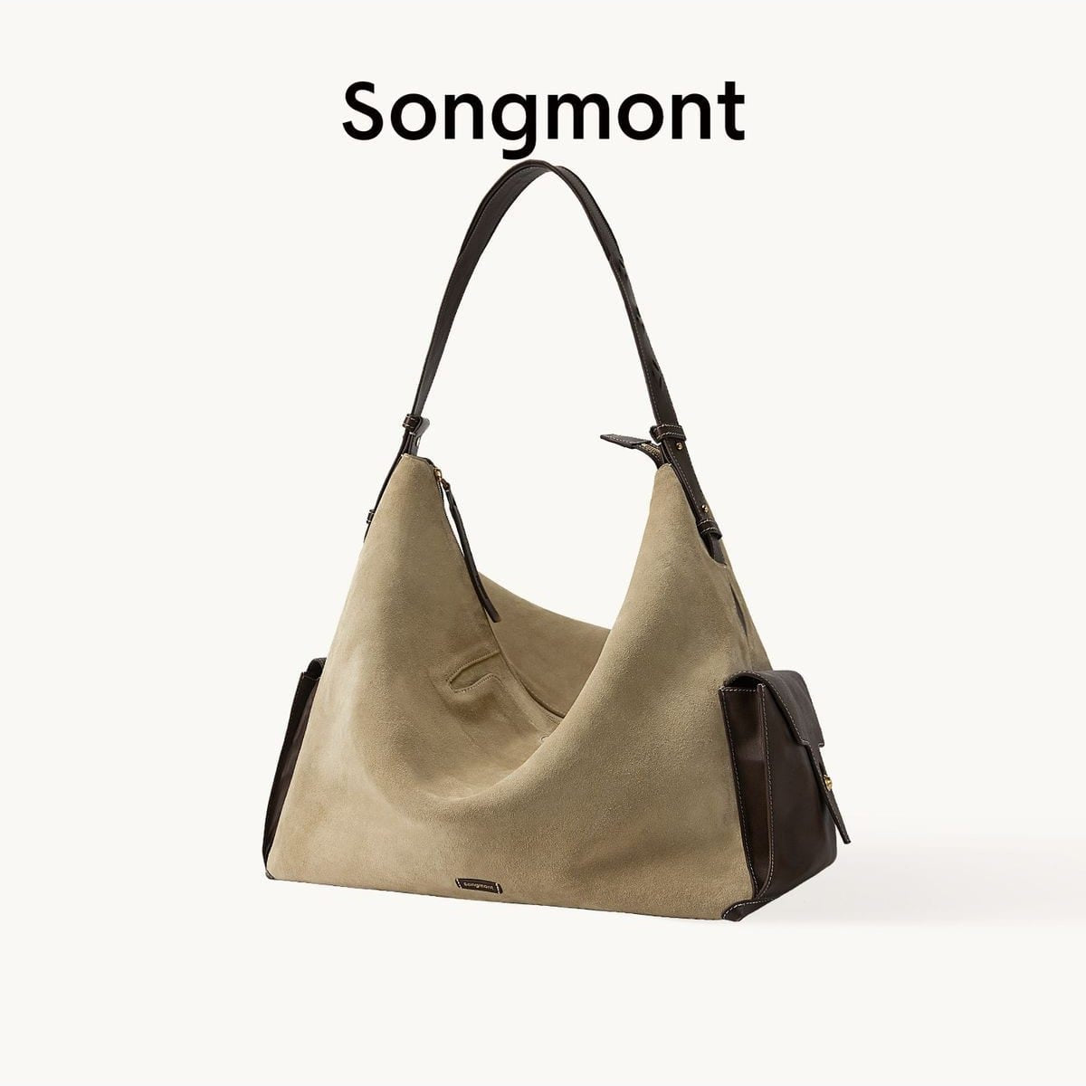 Songmont Large Capacity Travel Hobo Bag in Beige