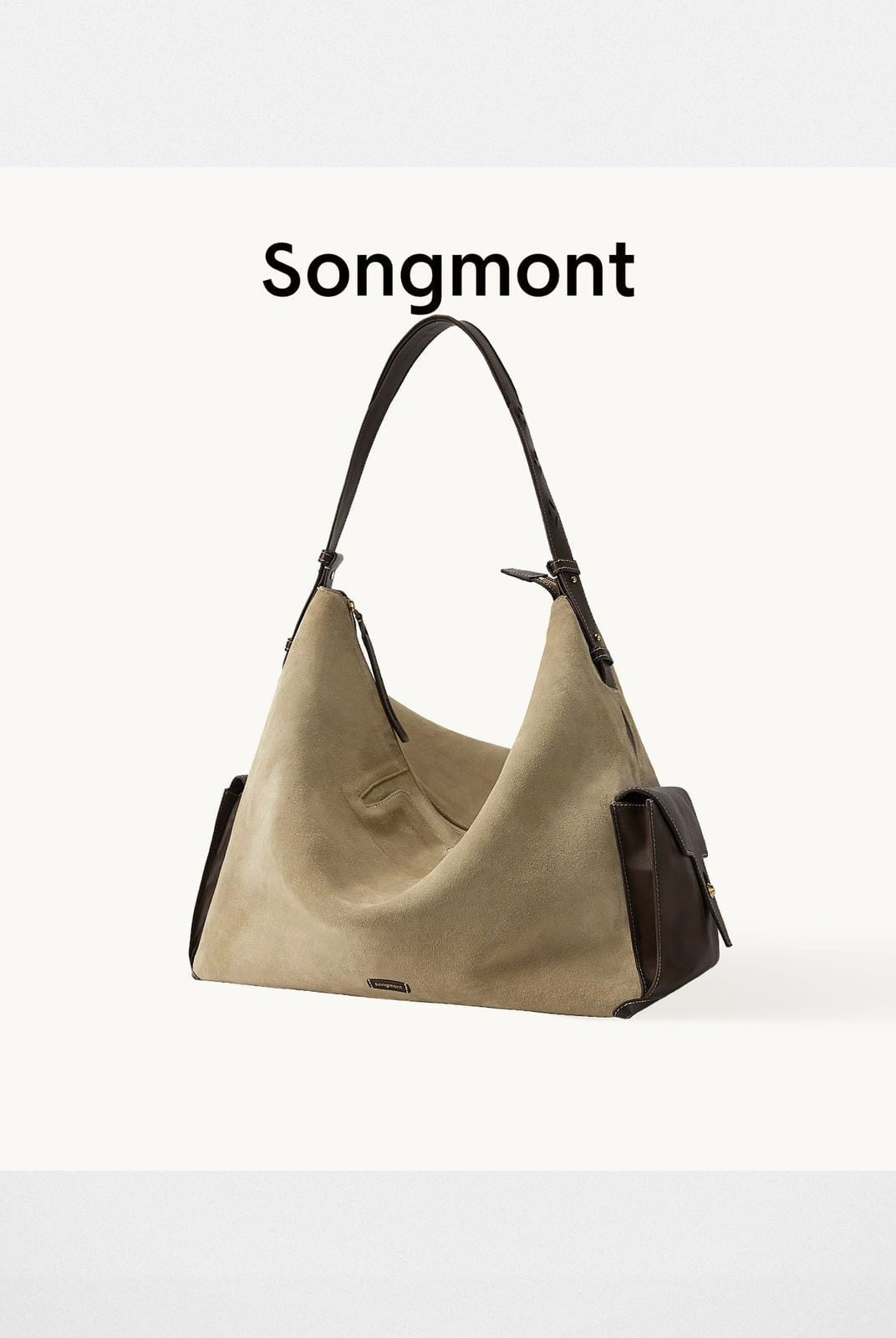 Songmont Large Capacity Travel Hobo Bag in Beige