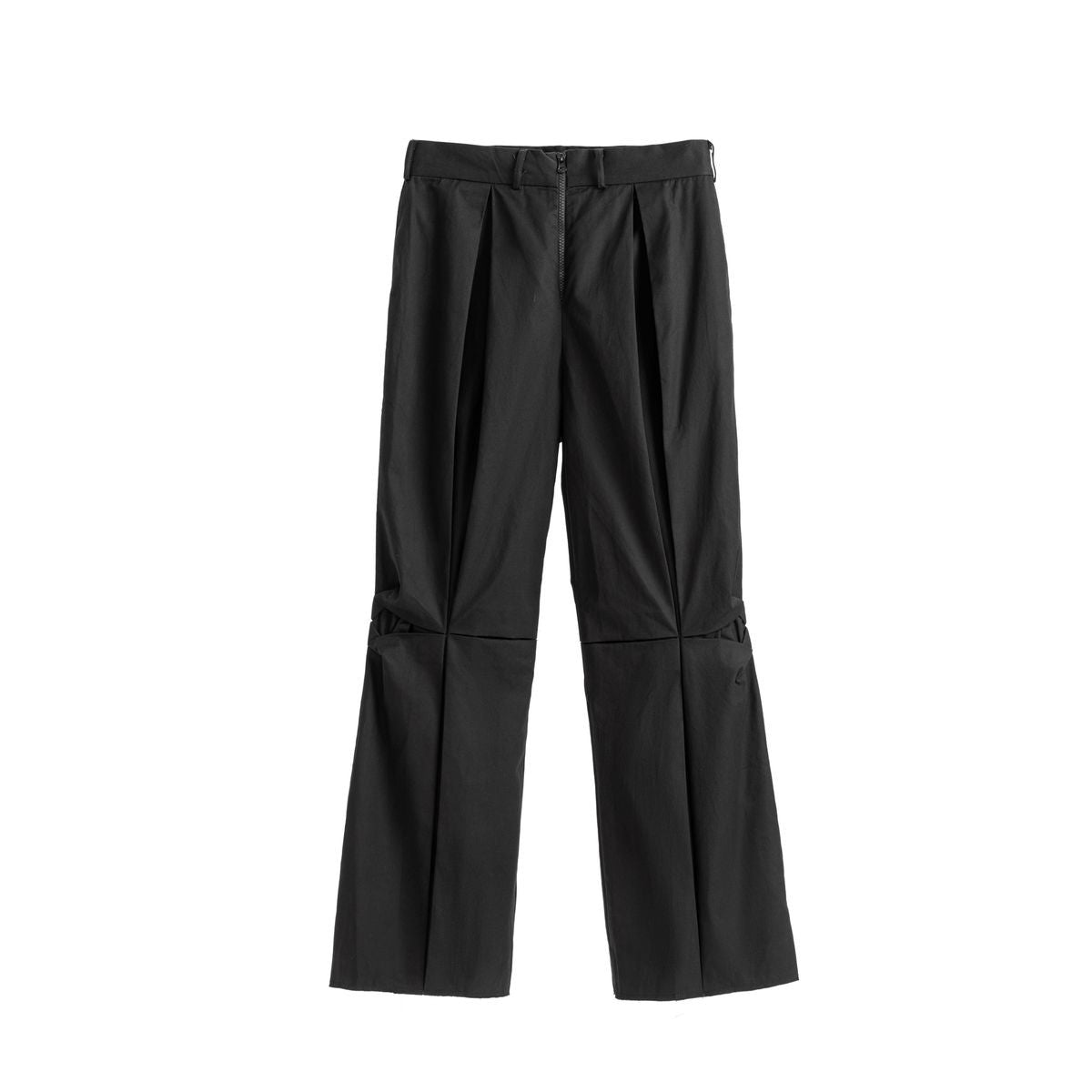 TRIANGLE PROJECT Deconstructed Origami Flare Pants in Black