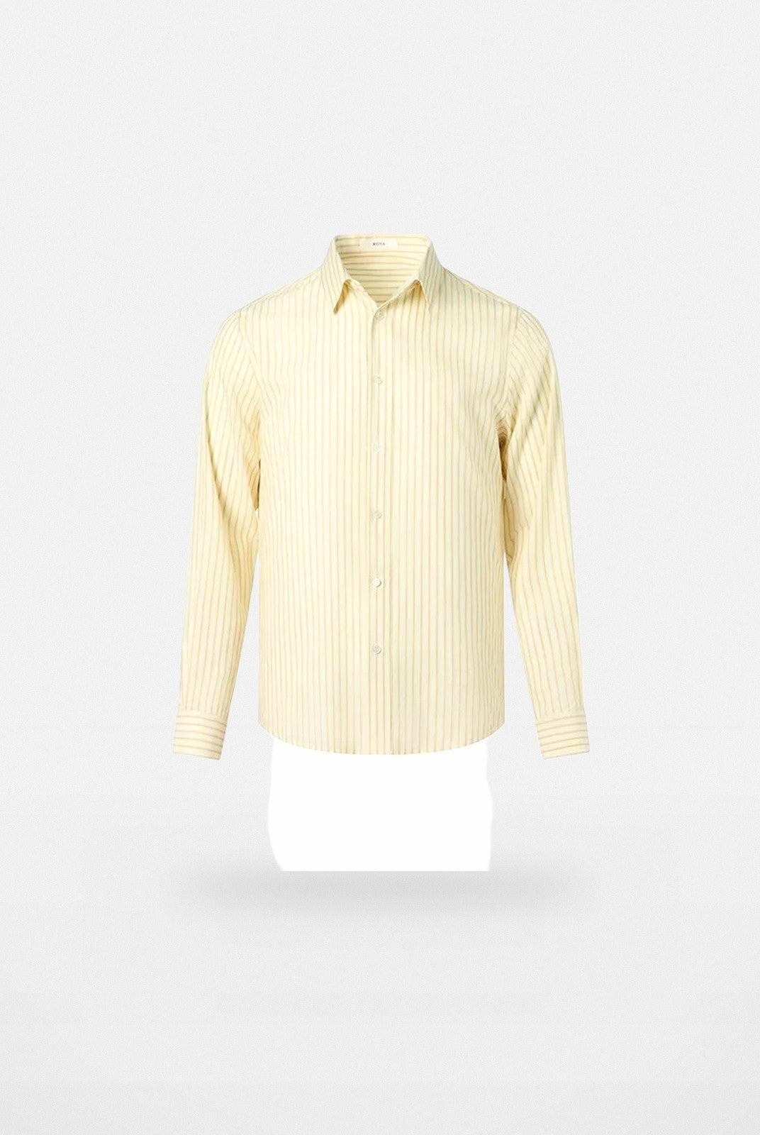 ROYA Striped Lyocell Silk Blend Shirt in Yellow