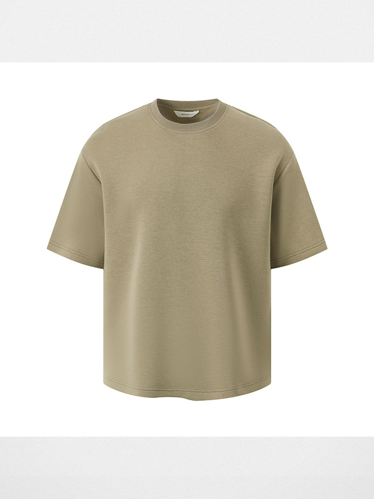 ROYA Modal Wool Blend Air Layer Tee in Olive