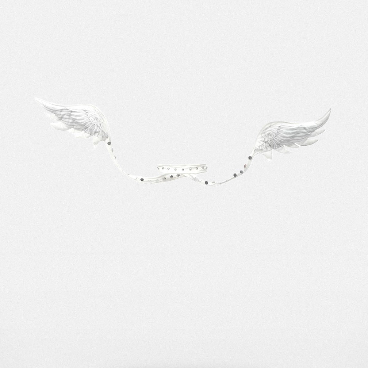 CFIERCE Angel Wings Eyelet Choker in White