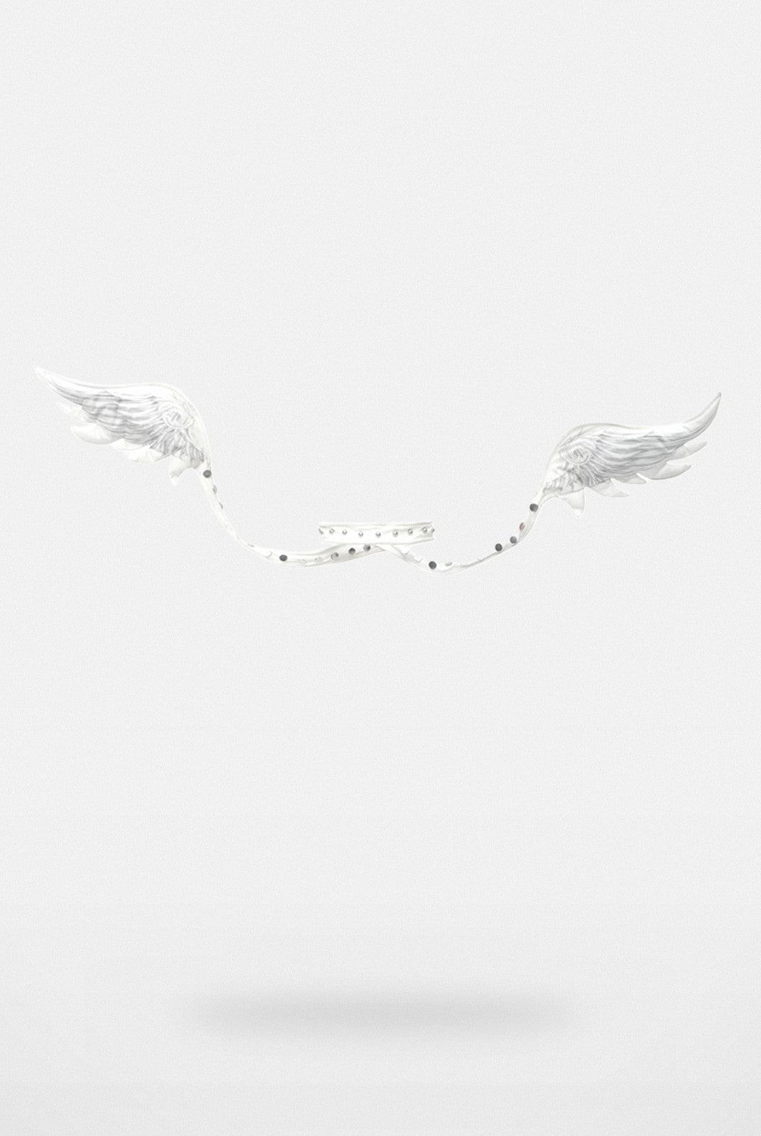 CFIERCE Angel Wings Eyelet Choker in White