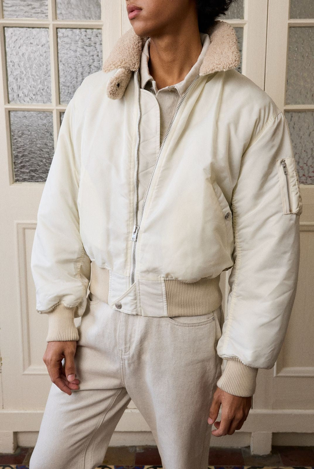 Retro 21 Thinsulate Padded B 15 Jacket in Yellow - On Model