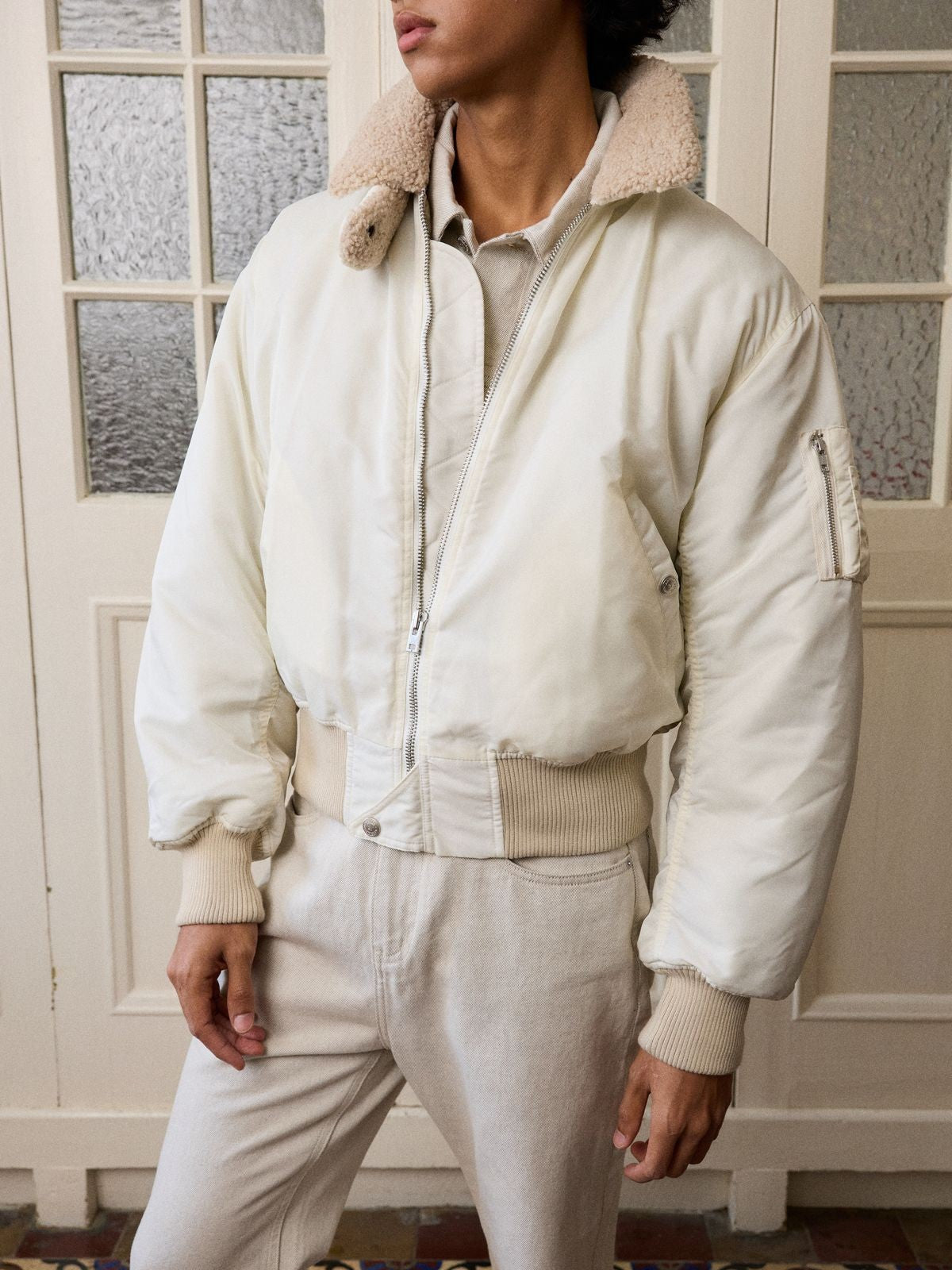 Retro 21 Thinsulate Padded B 15 Jacket in Yellow - On Model