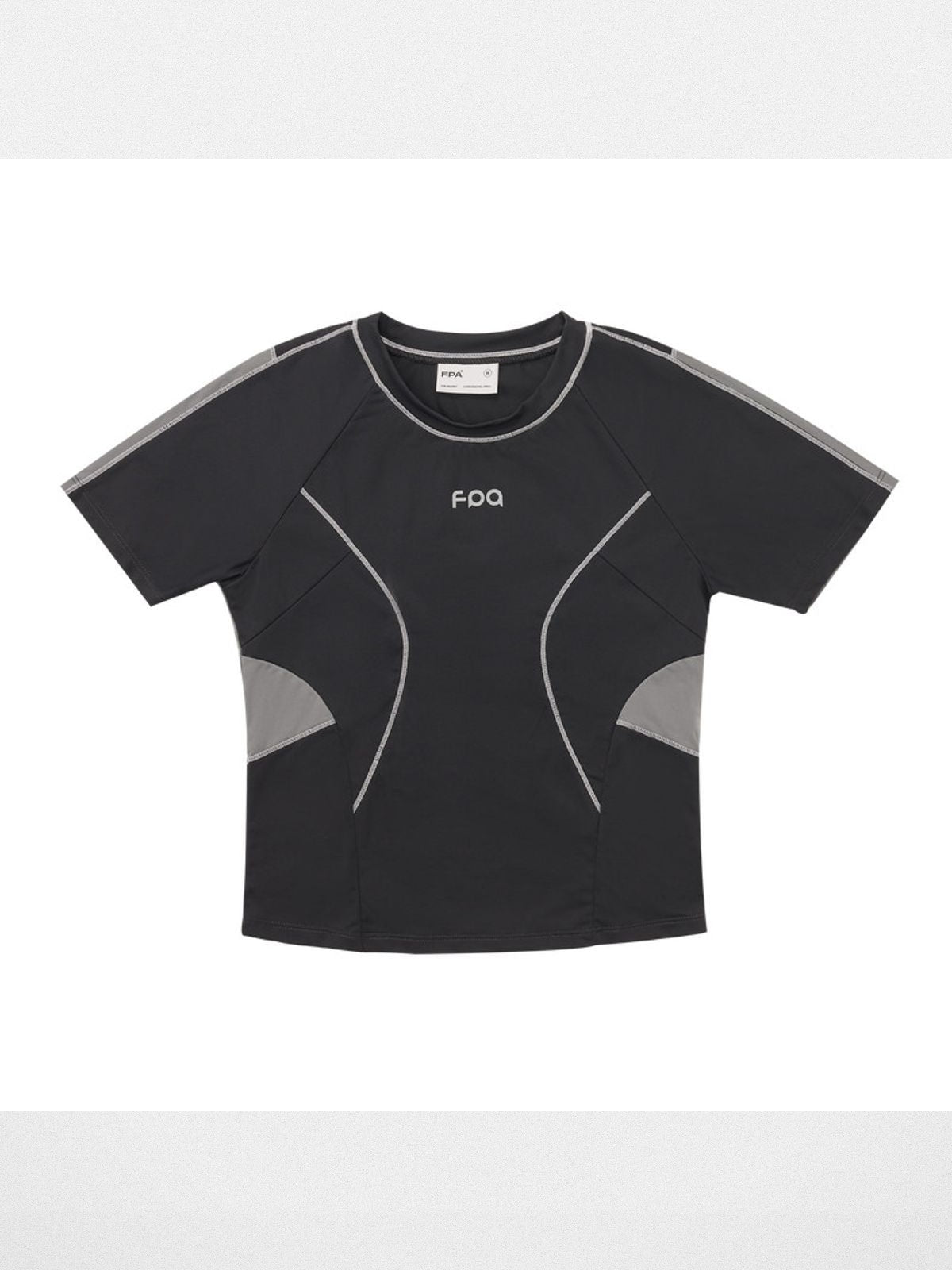 FPA Spliced Moisture Wicking T Shirt in Gray