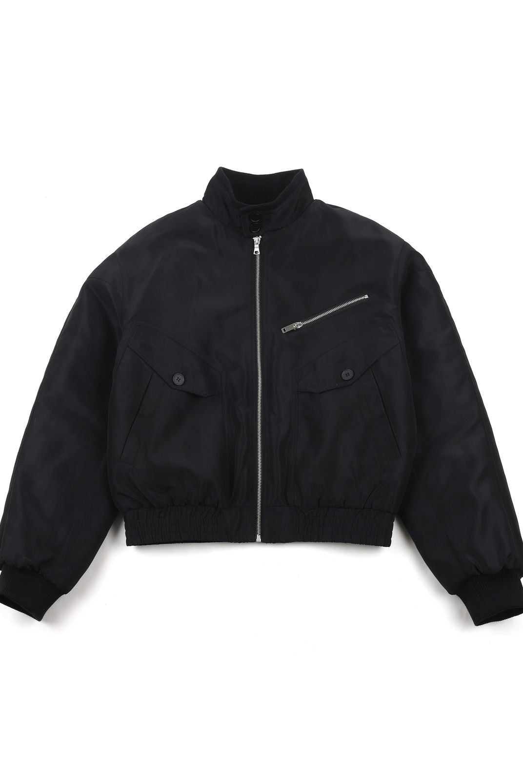 AFterTaste High Density Nylon Harrington Bomber in Black