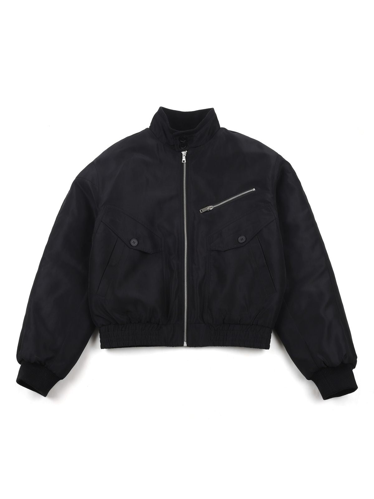 AFterTaste High Density Nylon Harrington Bomber in Black