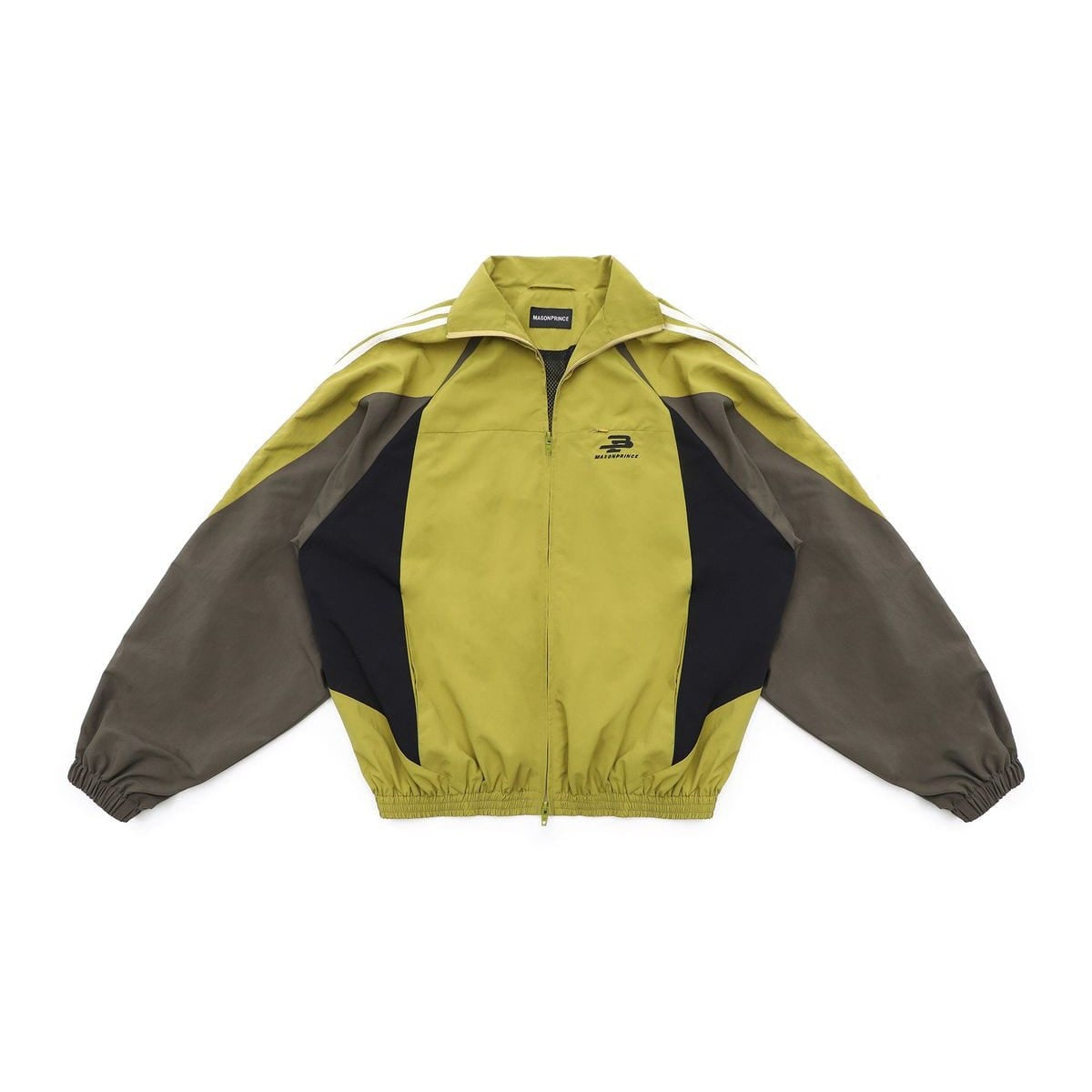 MasonPrince Spliced Panel Track Jacket in Green