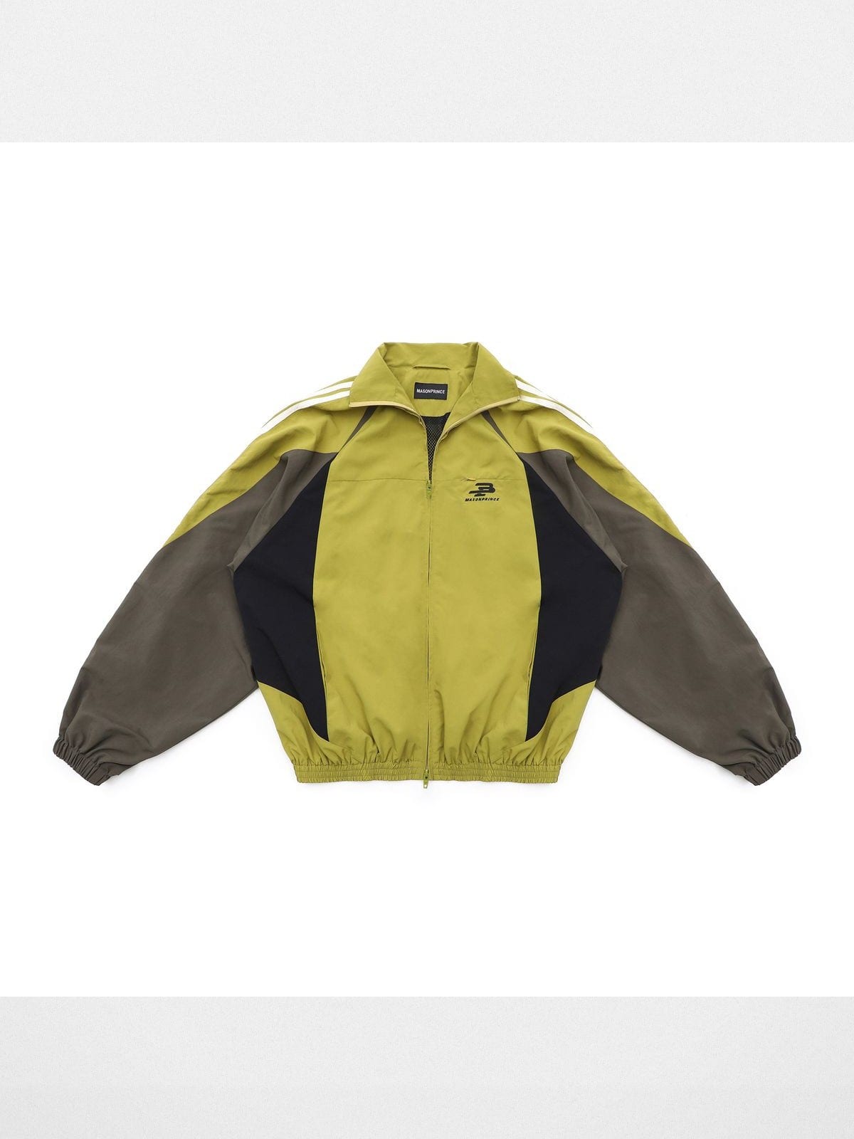 MasonPrince Spliced Panel Track Jacket in Green