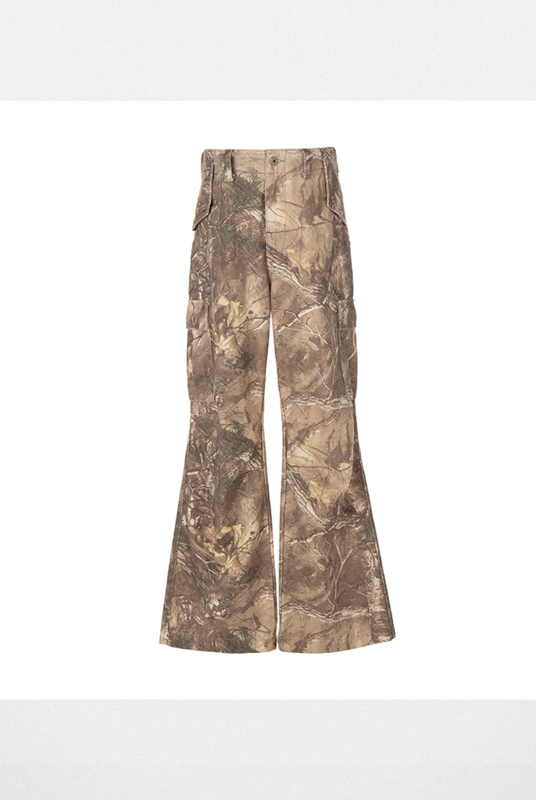 VLABMADE Distressed Tree Camo Canvas Pants in Brown