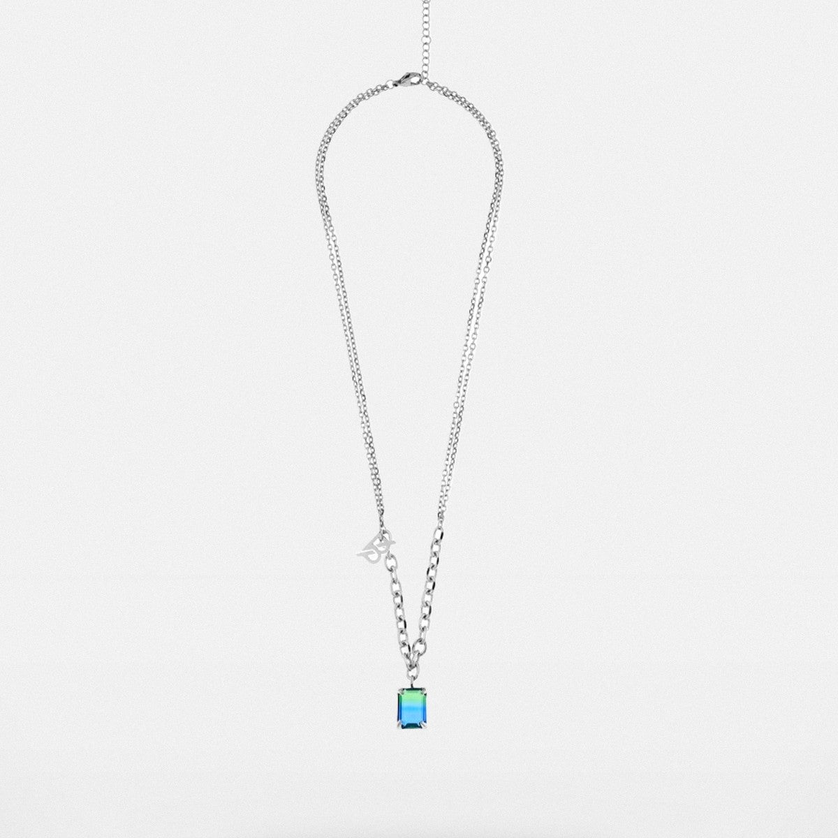 BLACKHEAD Gradient Tourmaline Pendant Necklace in Silver