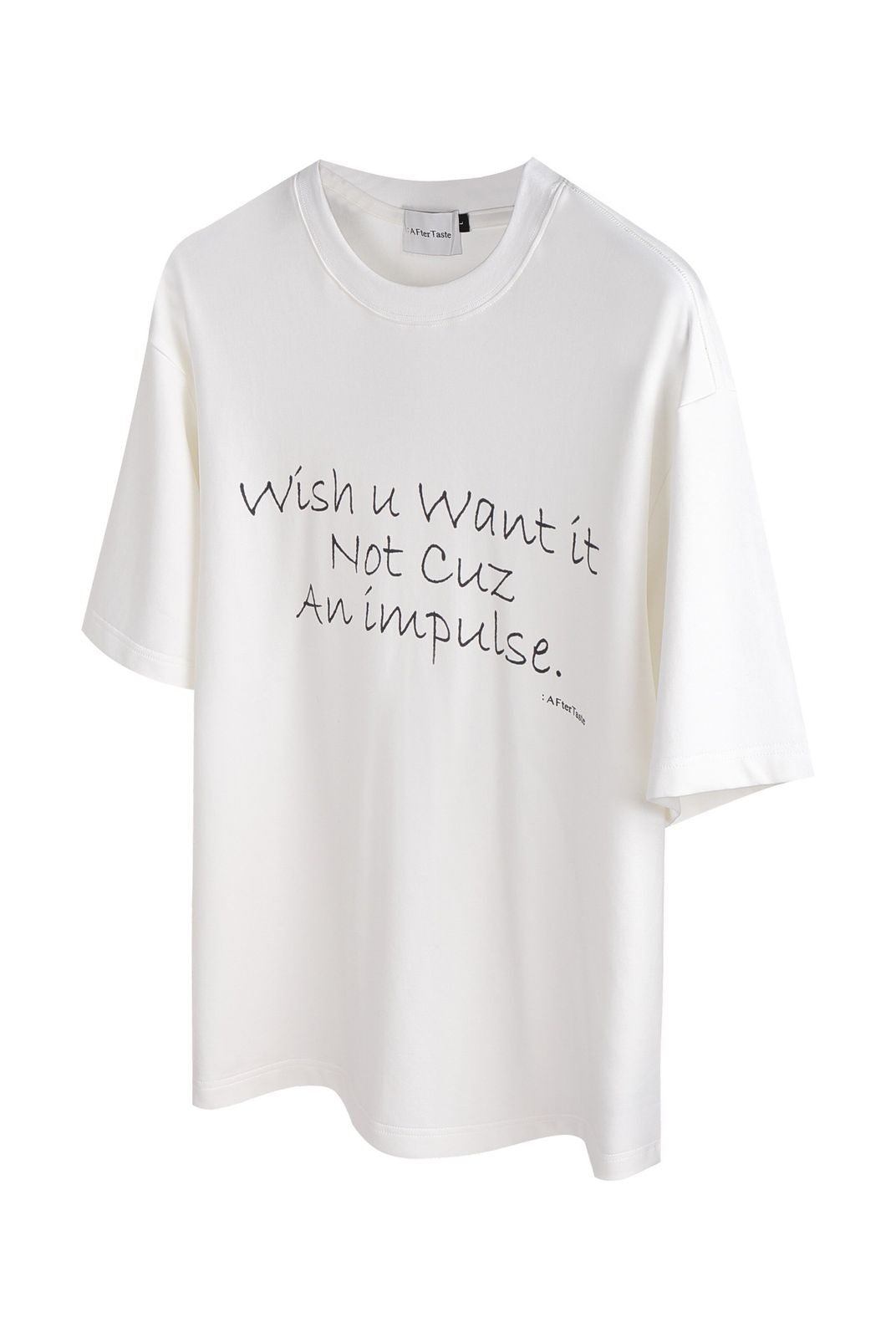 AFterTaste Draped Slogan Graphic T Shirt in White
