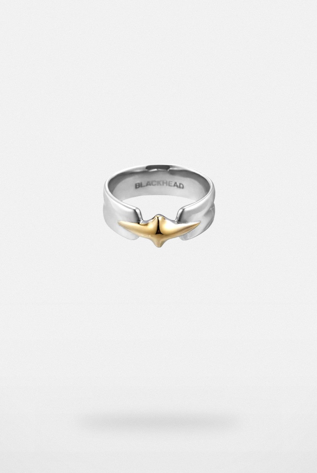 BLACKHEAD Structural Two Tone Star Ring in Gold