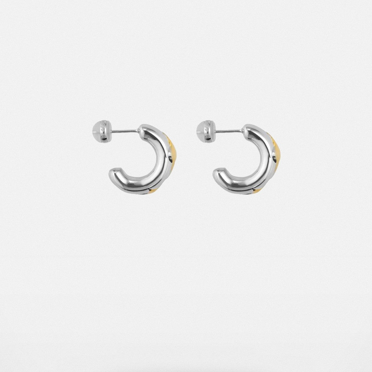 BLACKHEAD Two Tone Starburst Hoop Earrings in Gold