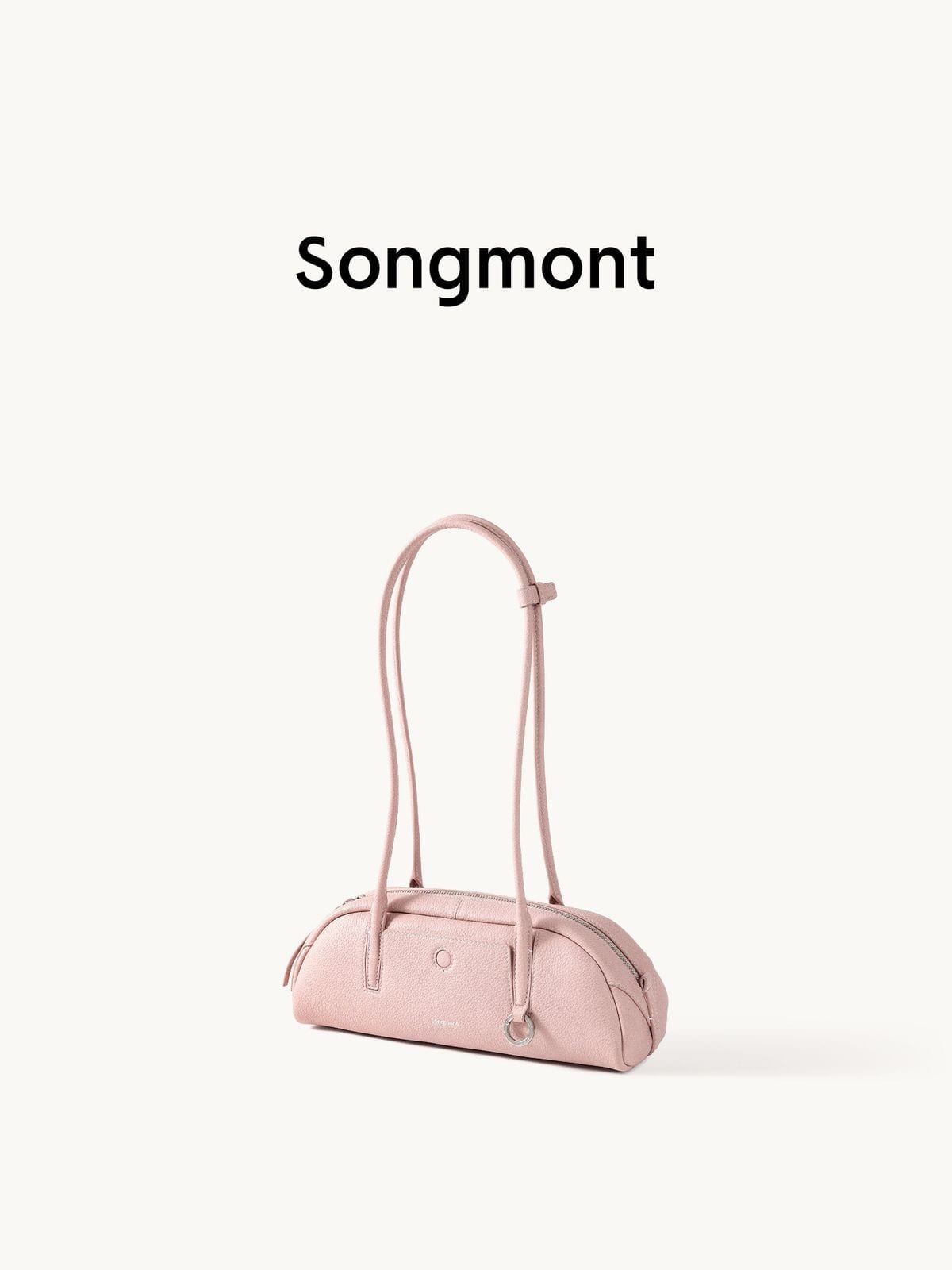 Songmont Mini Leather Bowling Bag in Pink