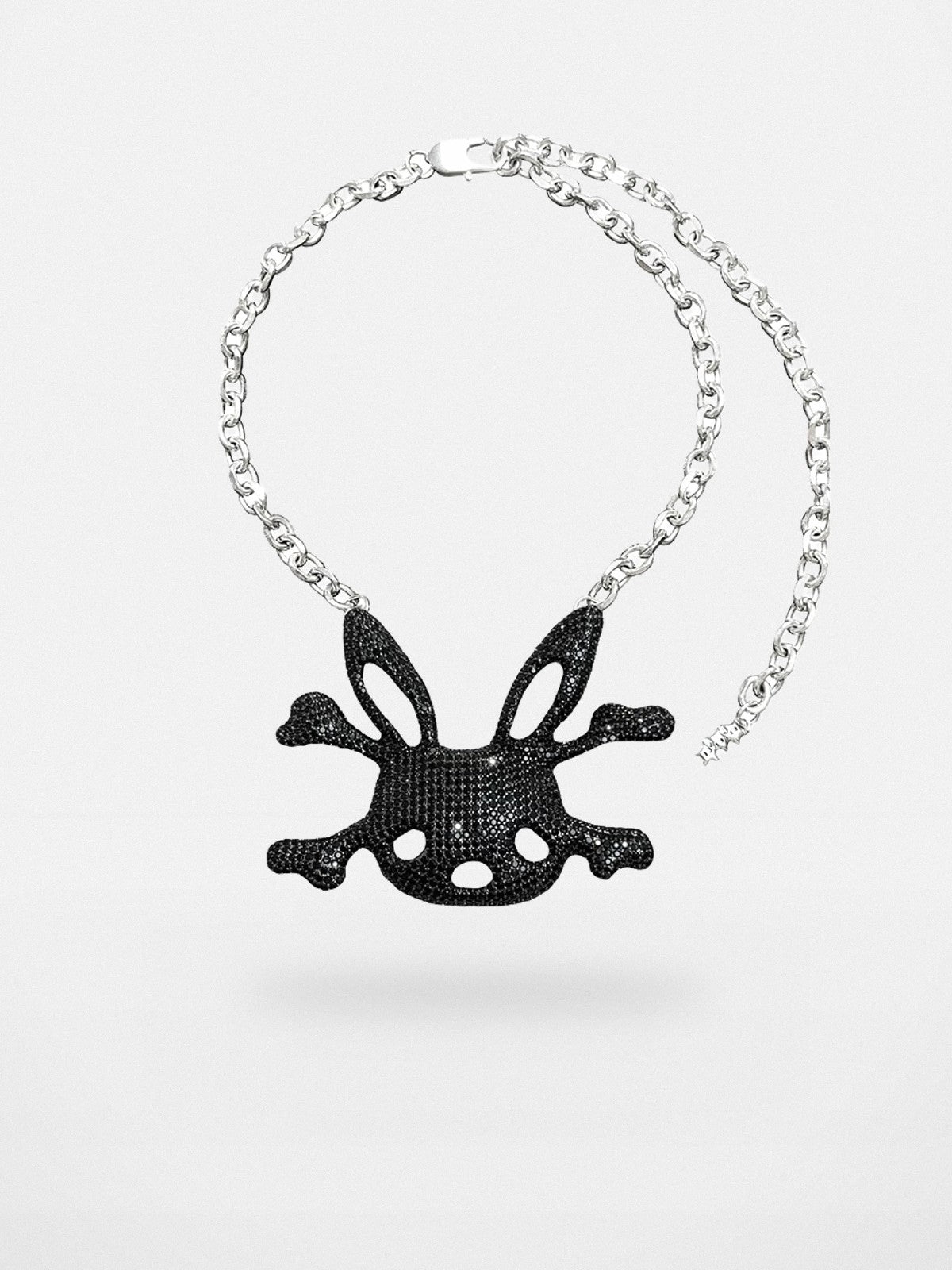 CFIERCE Rabbit Skull Necklace in Black
