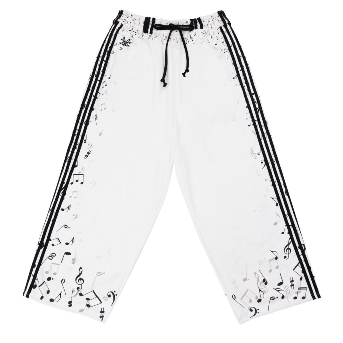 CFIERCE Musical Staff Print Sweatpants in White