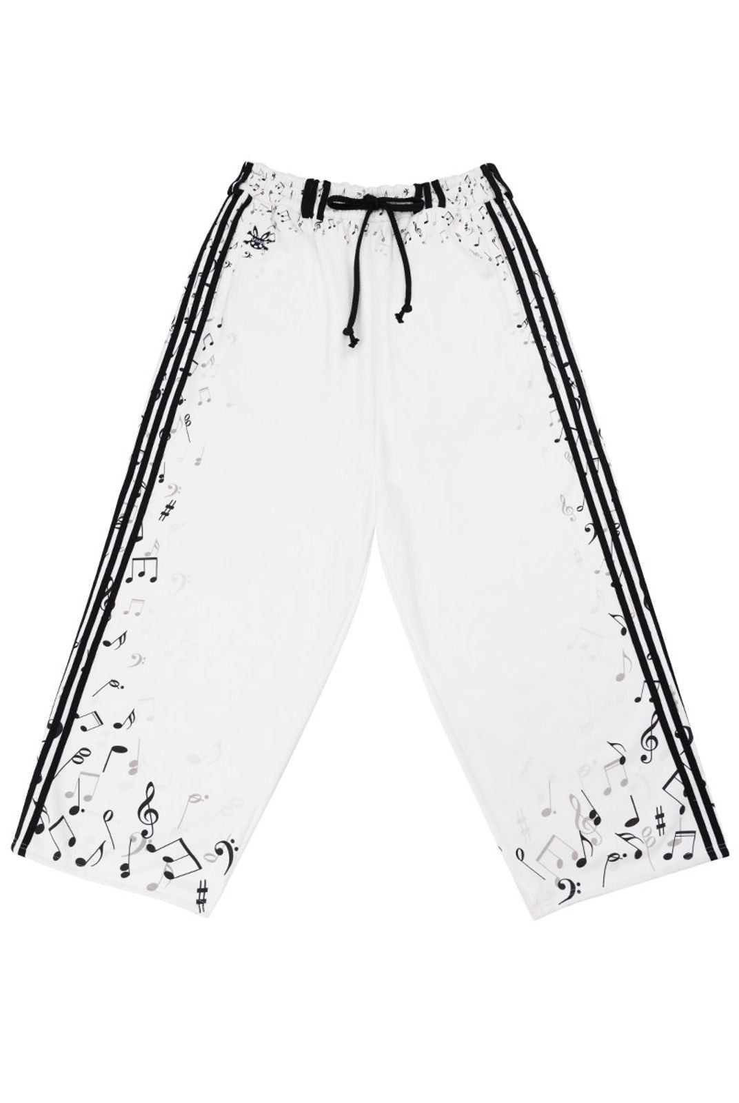 CFIERCE Musical Staff Print Sweatpants in White