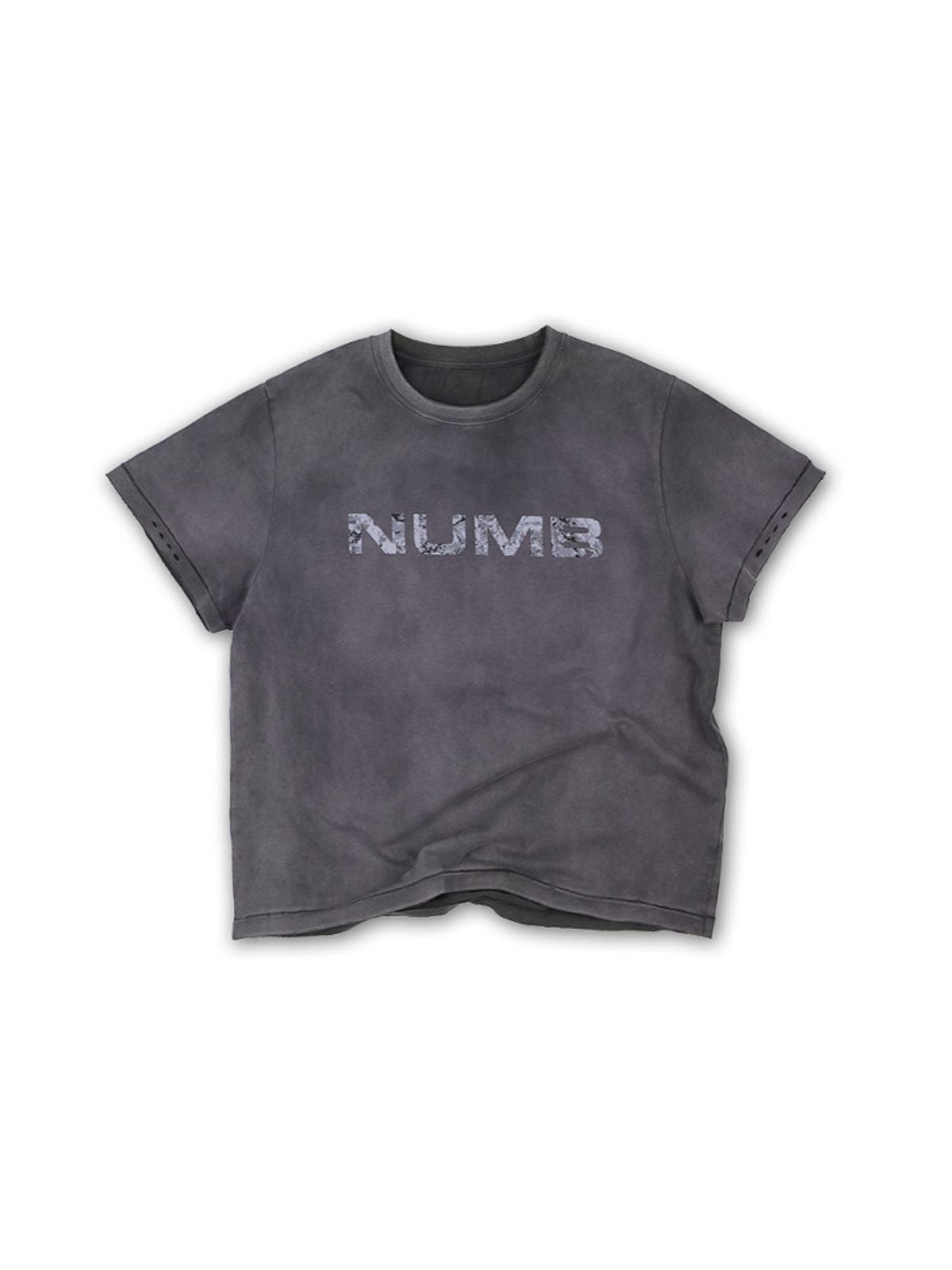 SOD Distressed Washed NUMB T Shirt in Purple