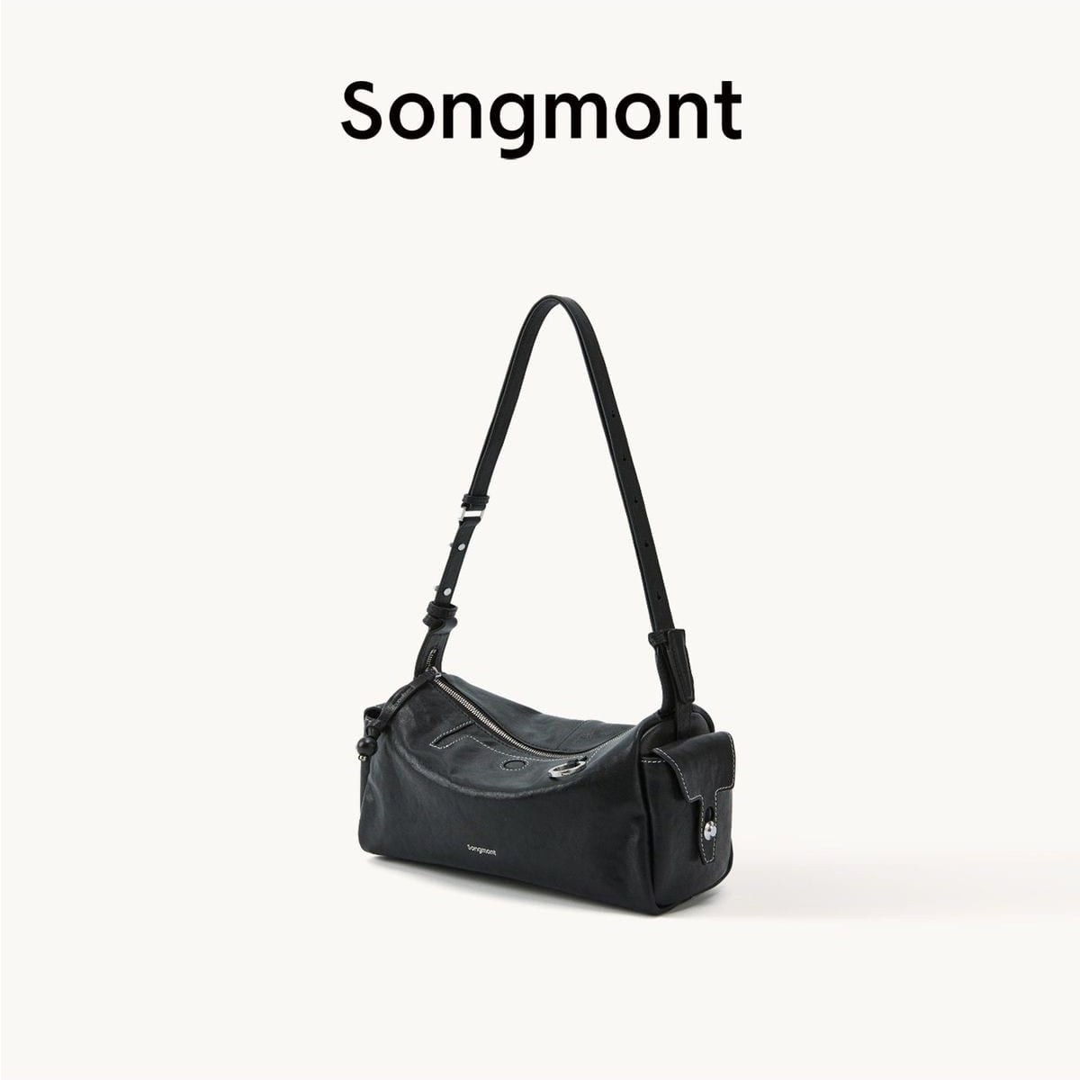 Songmont Mini Leather Camera Bag in Black