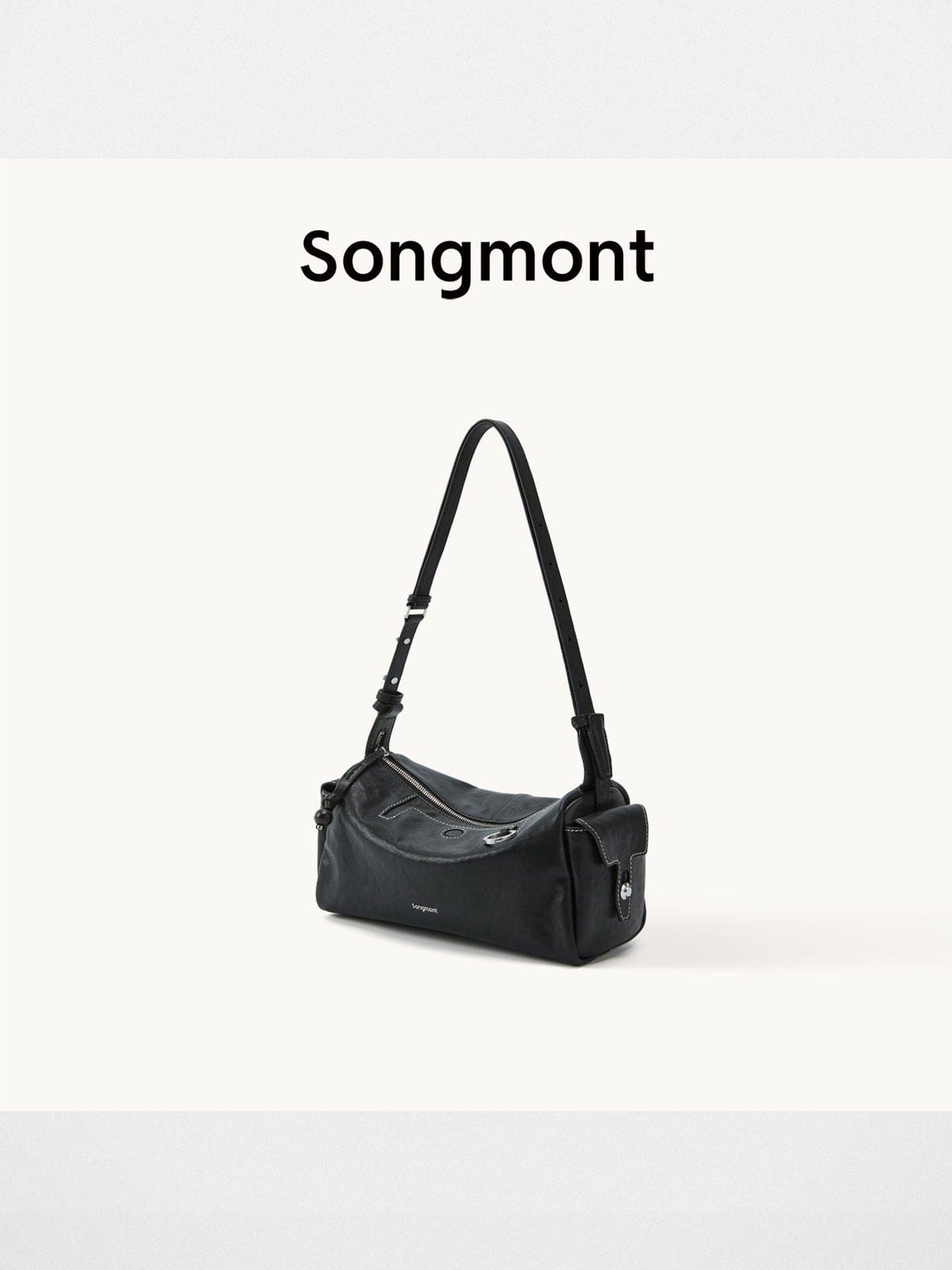Songmont Mini Leather Camera Bag in Black