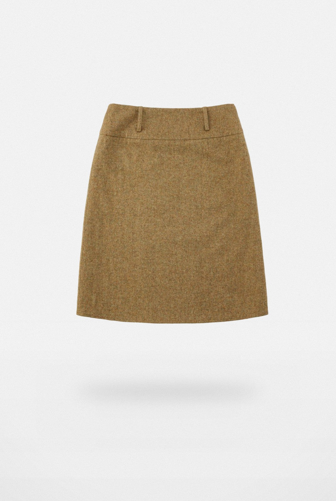 PUKI Reversible Wool Blend Midi Skirt in Brown