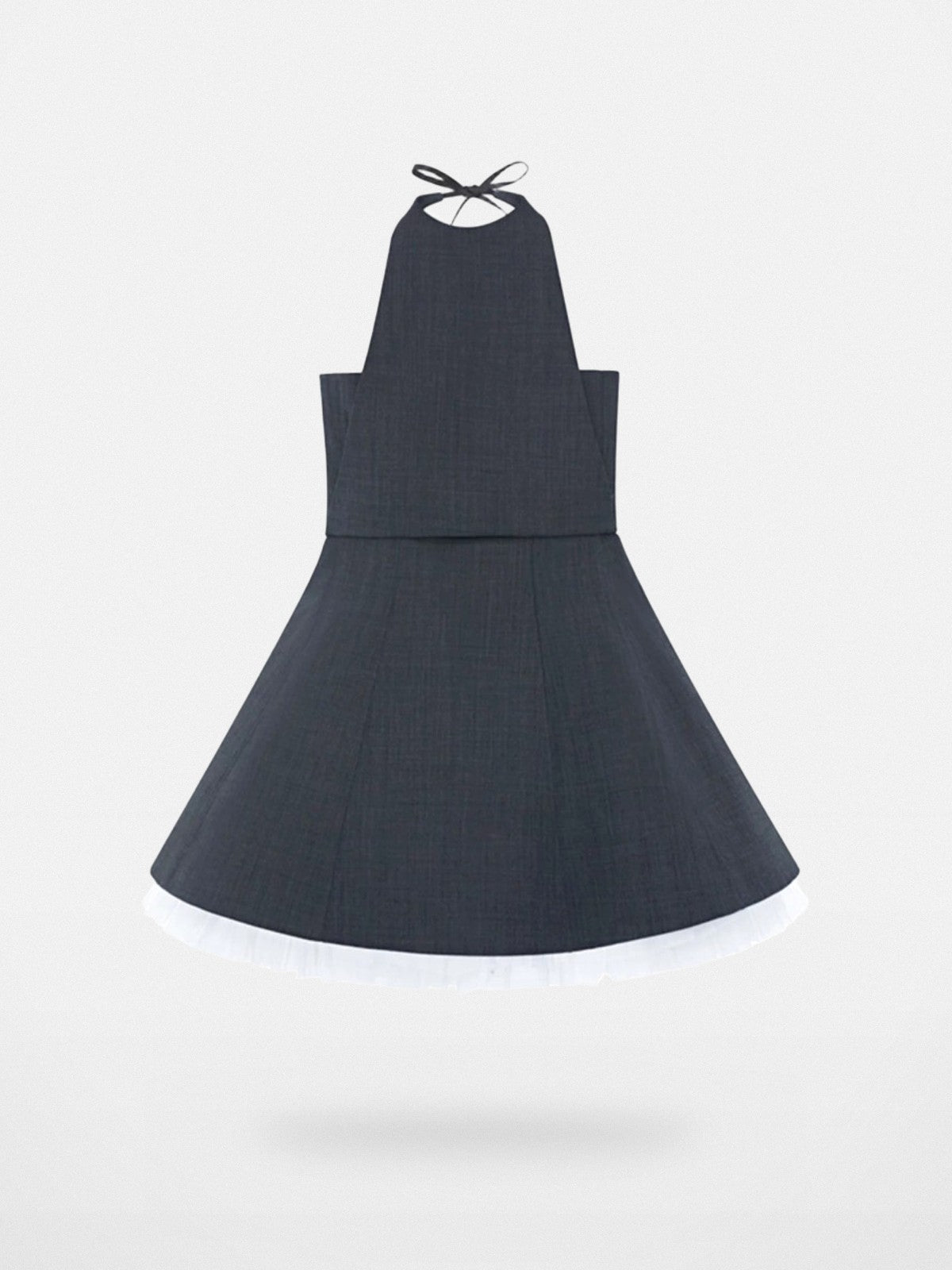 SHUSHUTONG Wool Blend Halter Dress Set in Gray