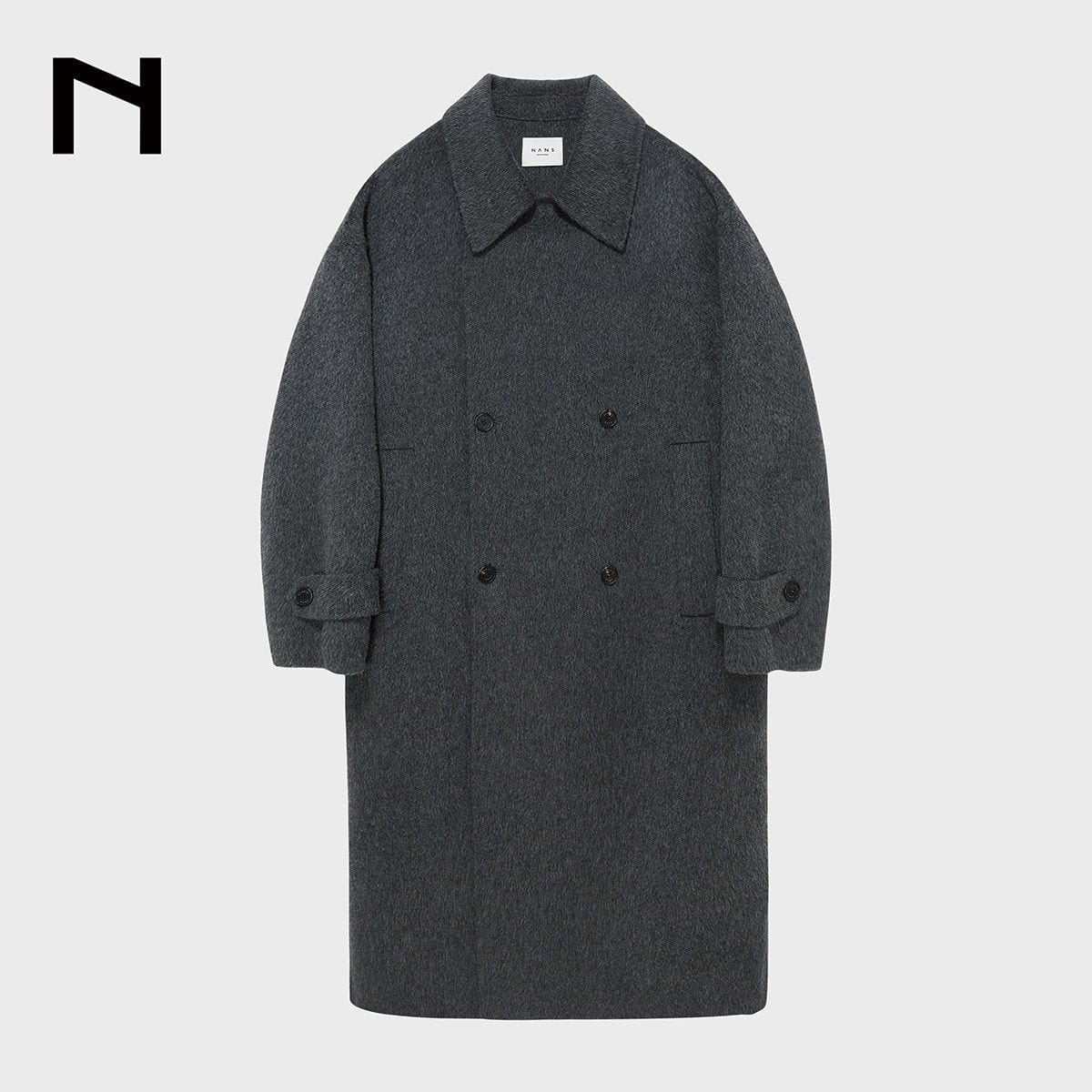 Nans Handmade Double Faced Wool Coat in Gray