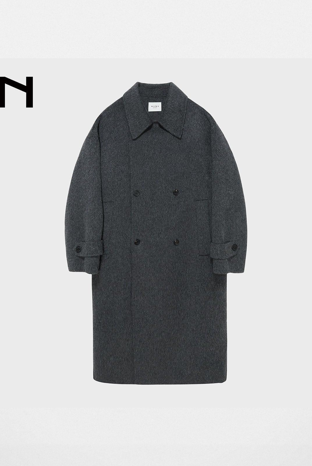 Nans Handmade Double Faced Wool Coat in Gray
