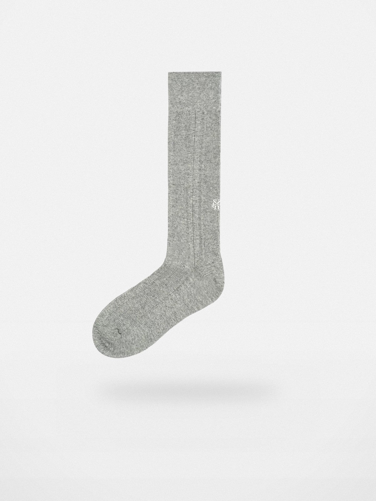 Simple Project Irregular Ribbed Crew Socks in Gray