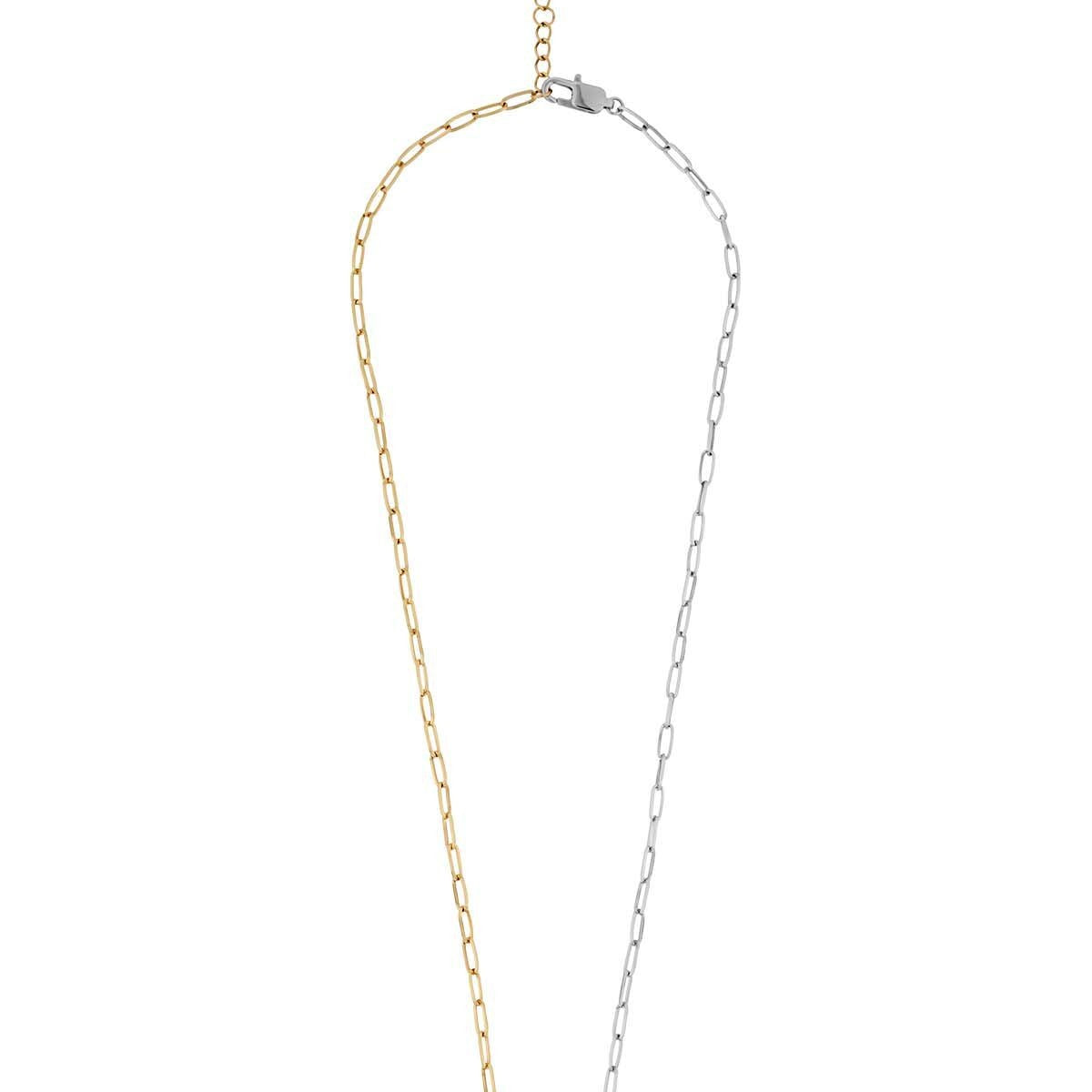 BLACKHEAD Two Tone Twisted Nail Steel Necklace in Gold