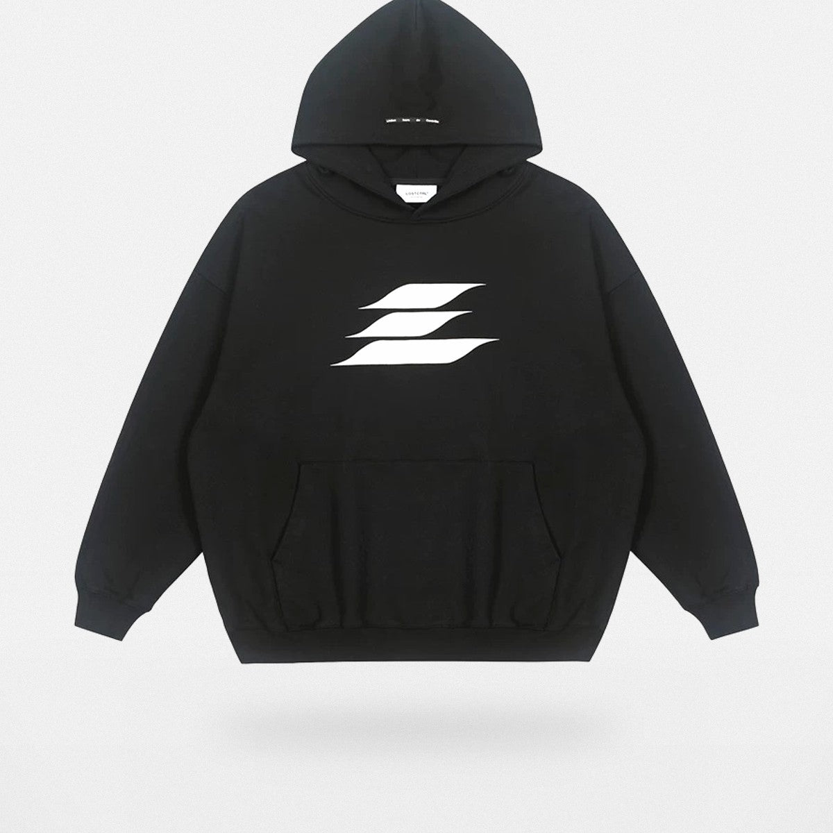 LOSTCTRL Heavyweight Fleece Lined Hoodie in Black