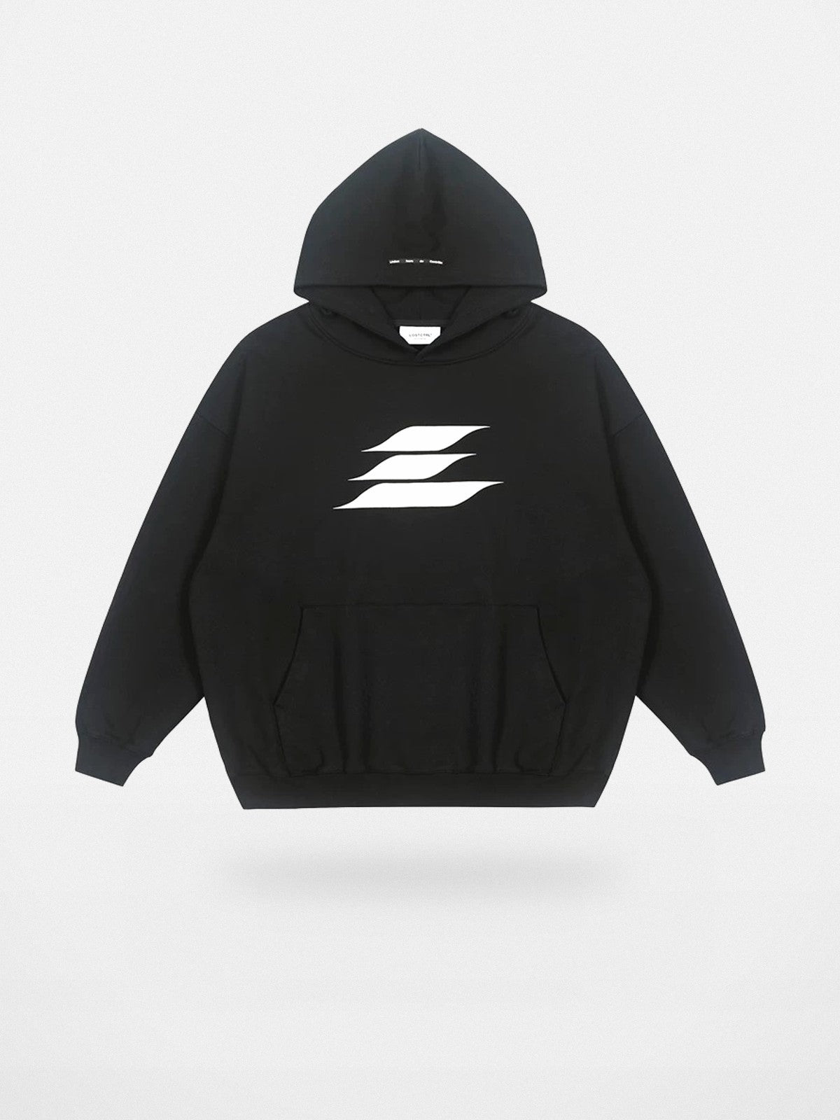 LOSTCTRL Heavyweight Fleece Lined Hoodie in Black