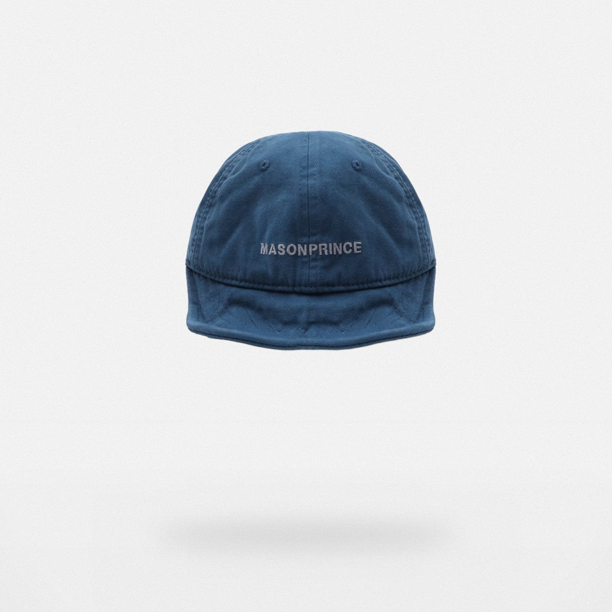 MASONPRINCE Twisted Design Flat Top Cap in Navy Blue