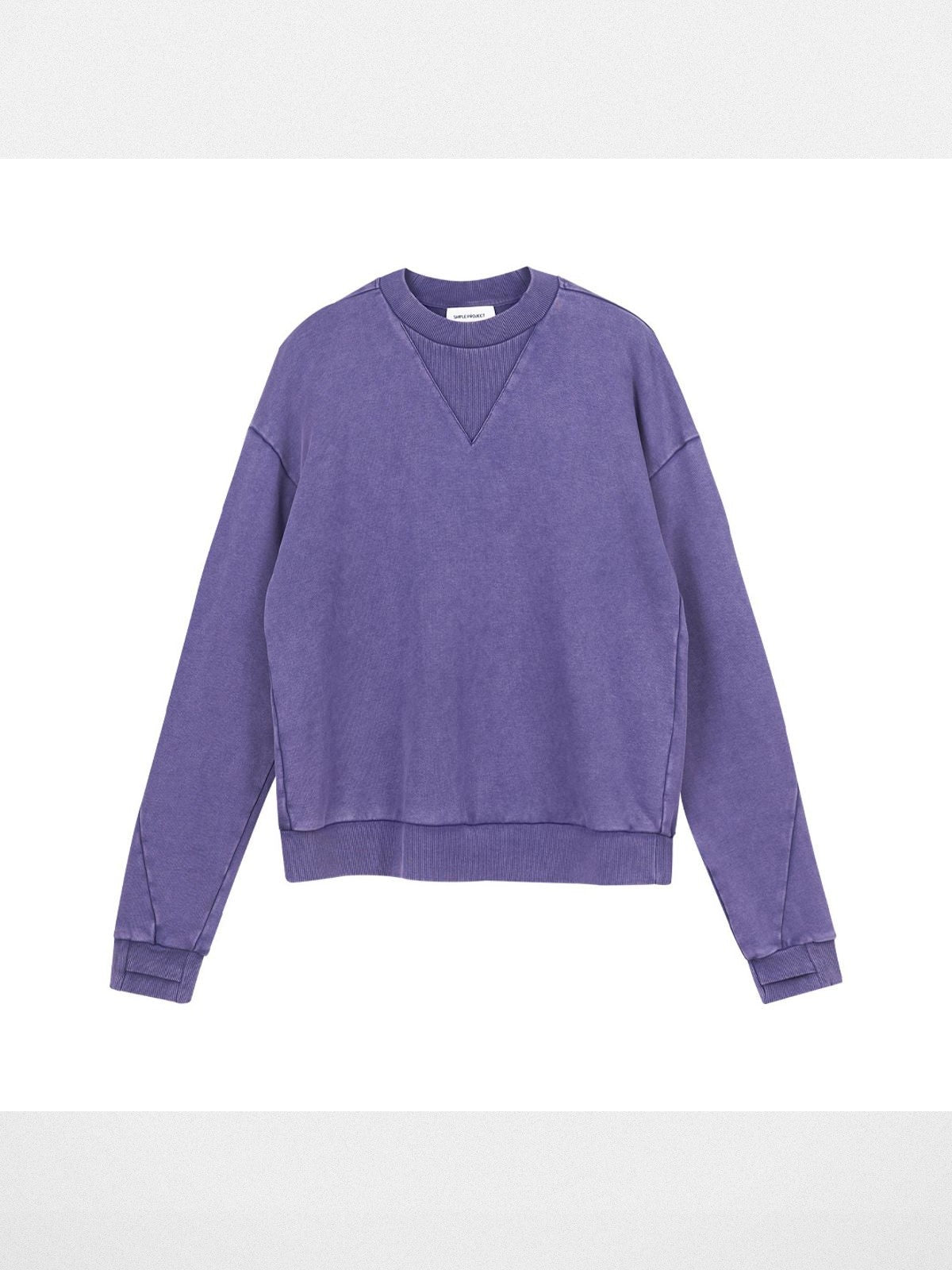 Simple Project Faded V Insert Sweatshirt in Purple