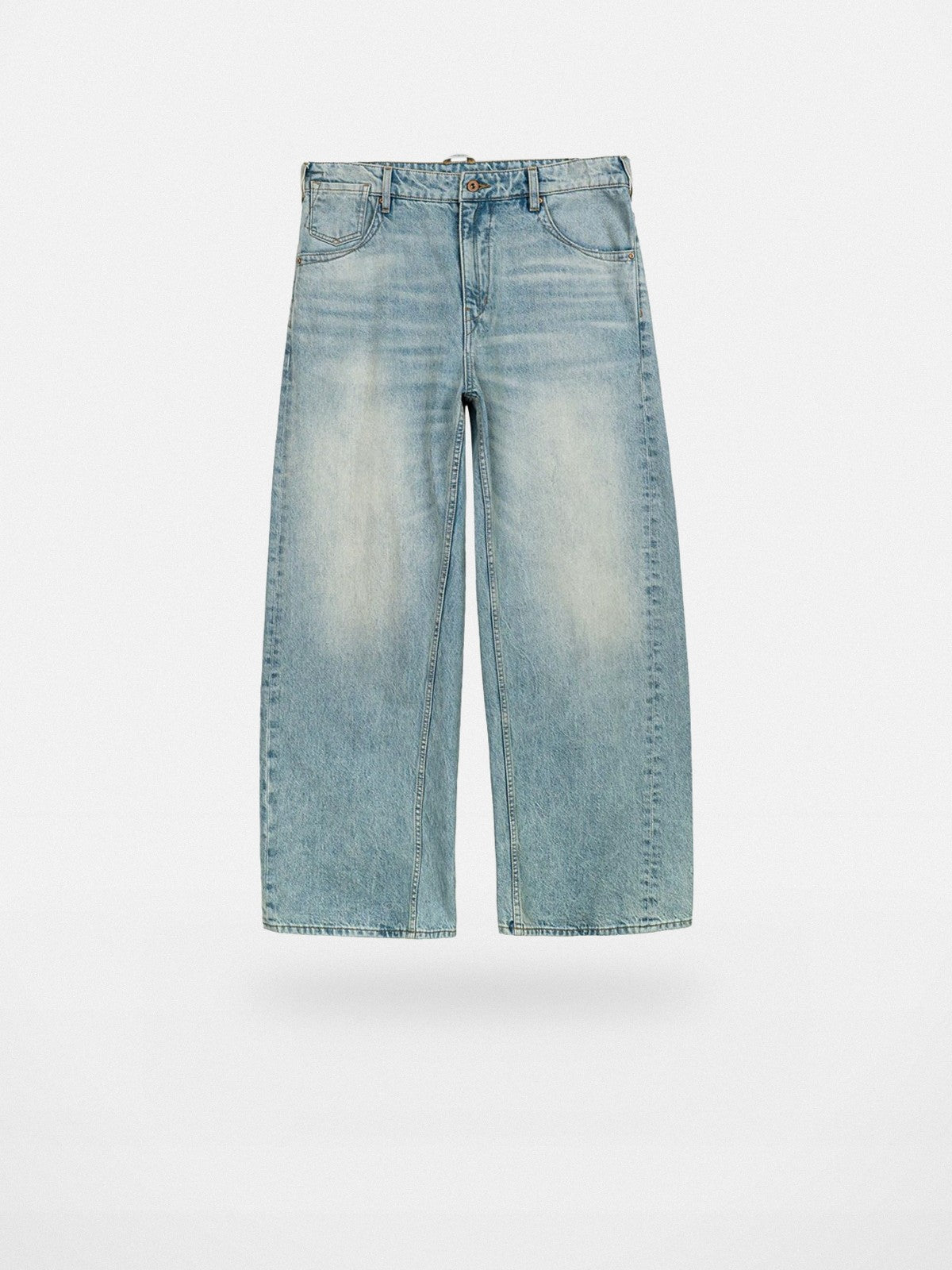 Simple Project Kaihara Indigo Washed A Line Jeans in Blue