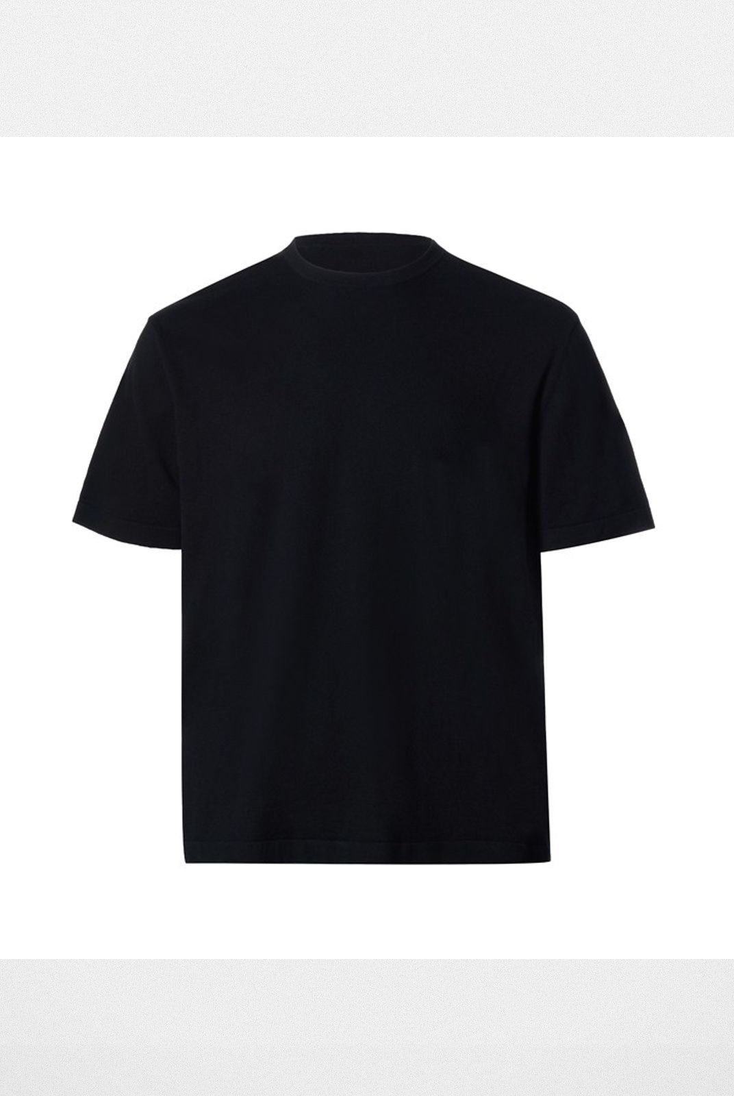 ROYA Cashmere Cotton Blend Knit T Shirt in Black