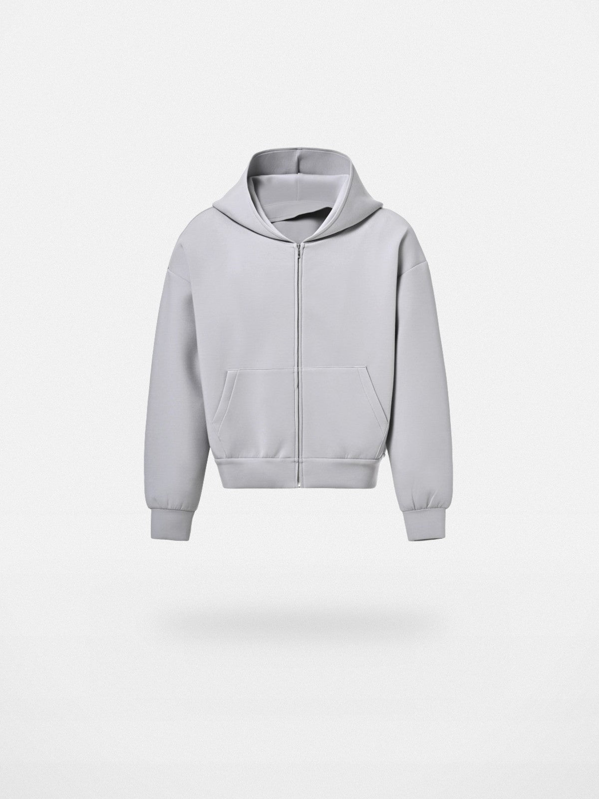 Roolrren Homme Cotton Air Layer Zip Hoodie in Gray