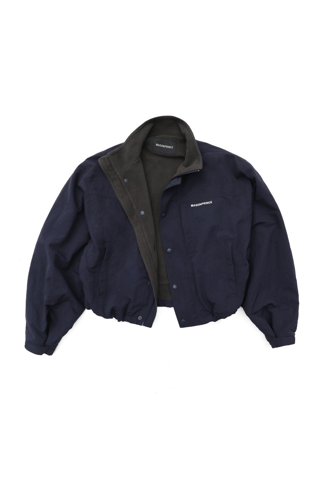 MASONPRINCE Fleece Lined Cropped Work Jacket in Blue #color_blue