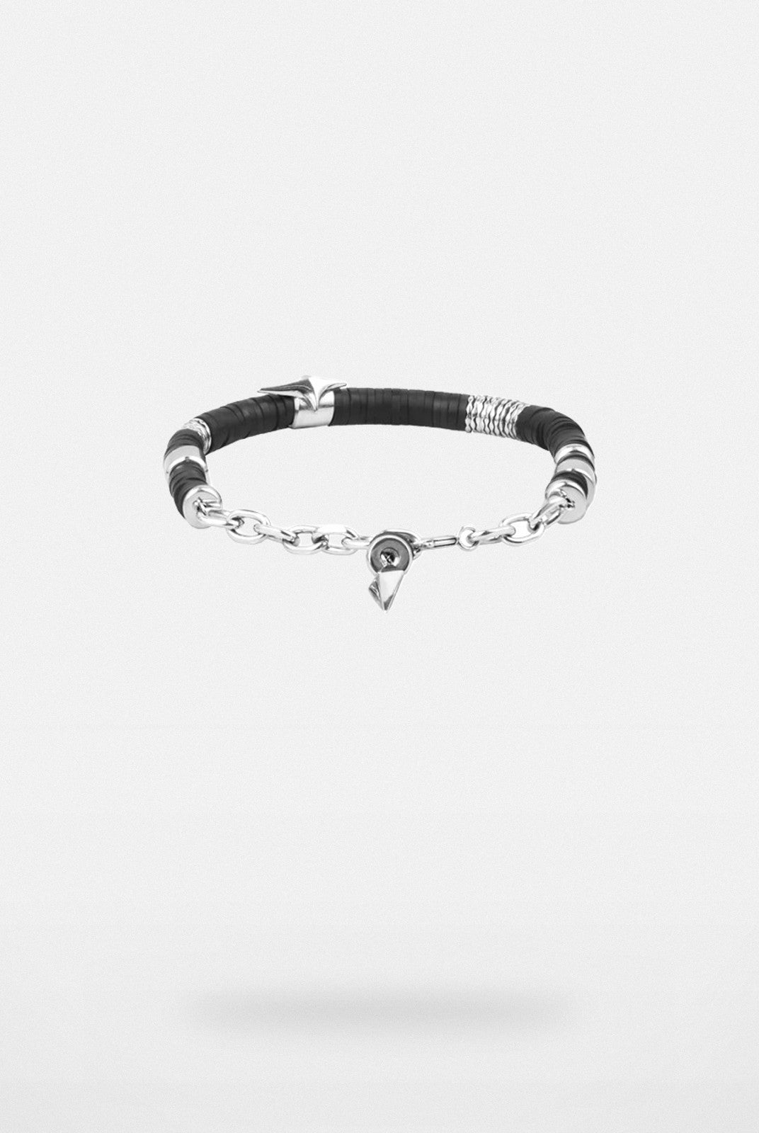 BLACKHEAD Star Pendant Chain Bead Bracelet in Black