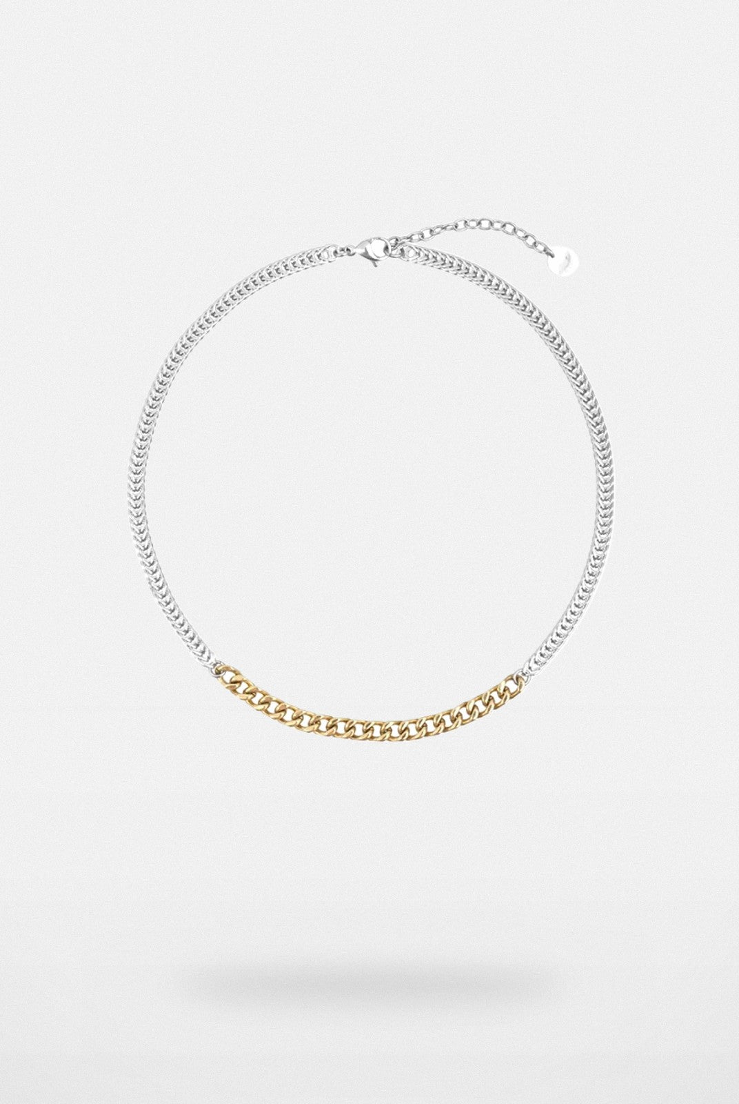 BLACKHEAD Two Tone Spliced Chain Necklace in Gray