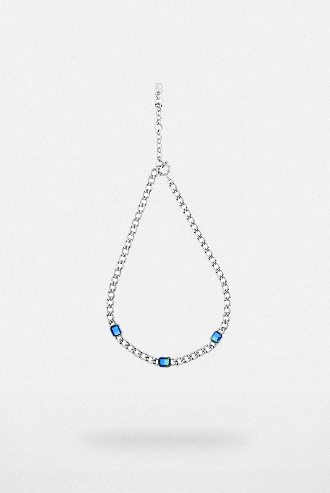 BLACKHEAD Gradient Tourmaline Chain Necklace in Silver