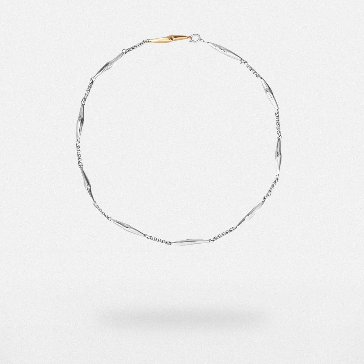 BLACKHEAD Two Tone Lightning Bolt Necklace in Gray