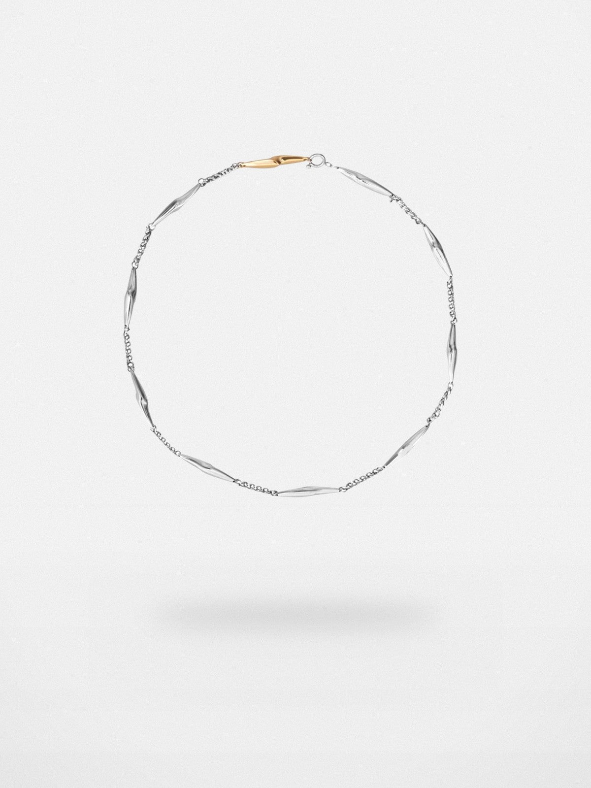 BLACKHEAD Two Tone Lightning Bolt Necklace in Gray