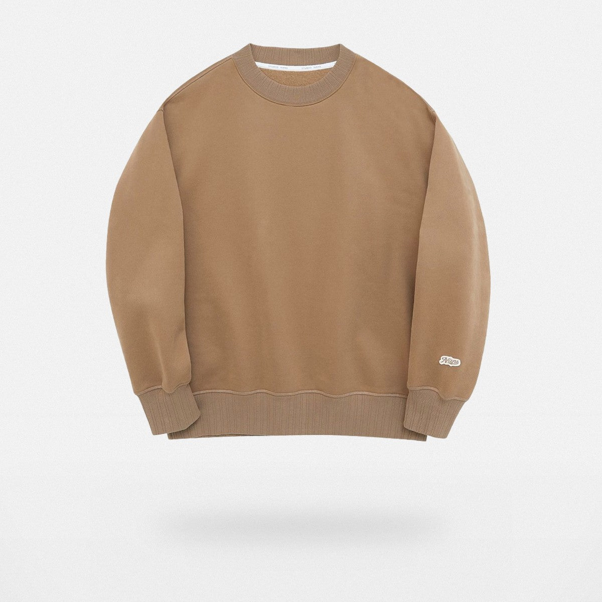 NANS Heavyweight Brushed Fleece Crewneck in Brown
